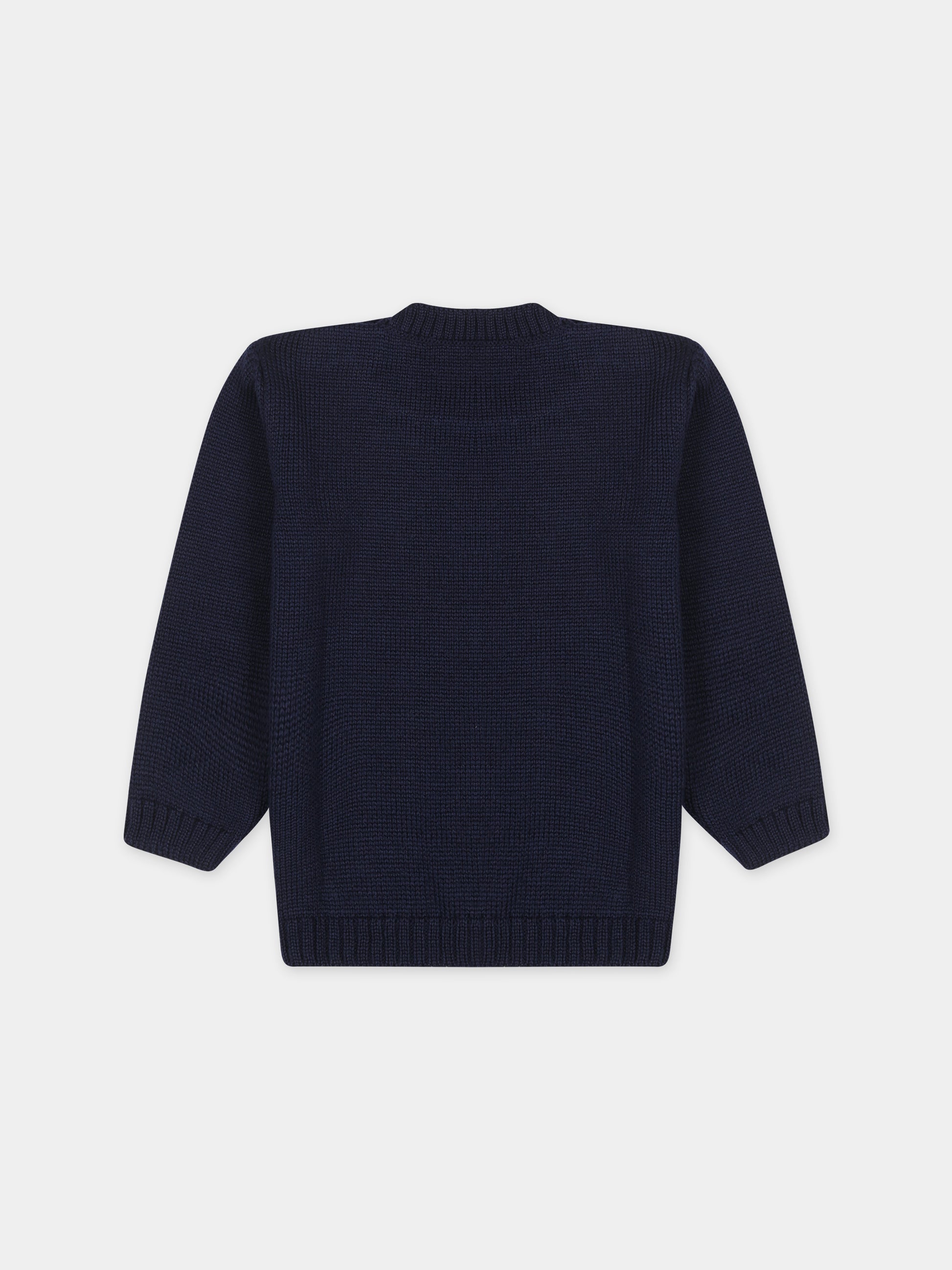 Maglione blu per neonato con rombi,Little Bear,7154 BLU