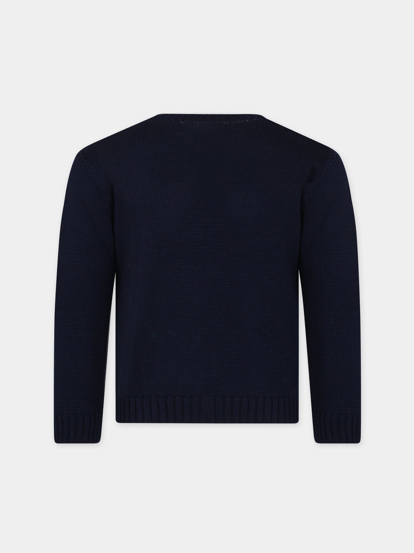 Maglione blu per bambino con rombi,Little Bear,7154 BLU