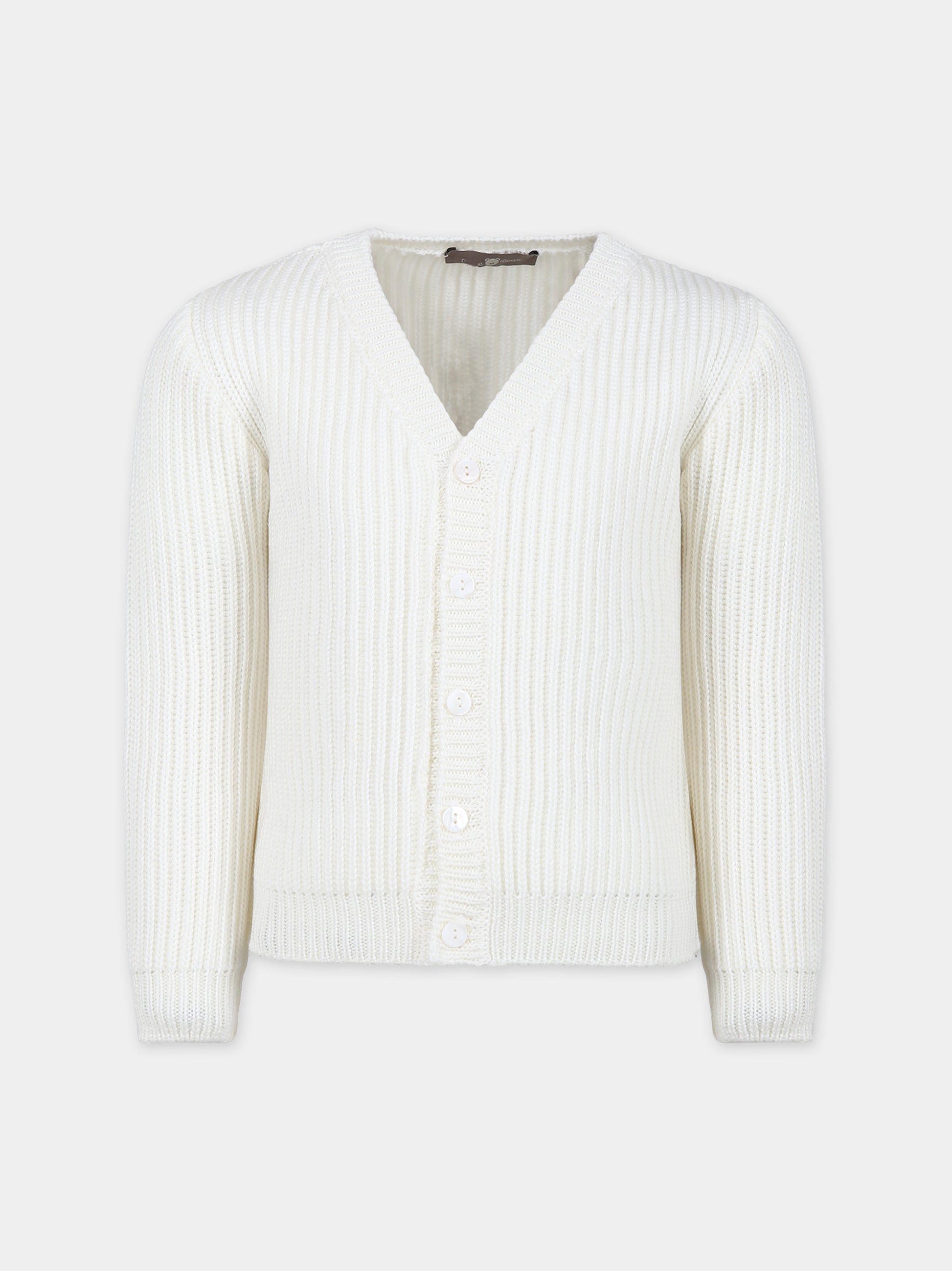 Cardigan bianco per bambini,Little Bear,7167 LATTE