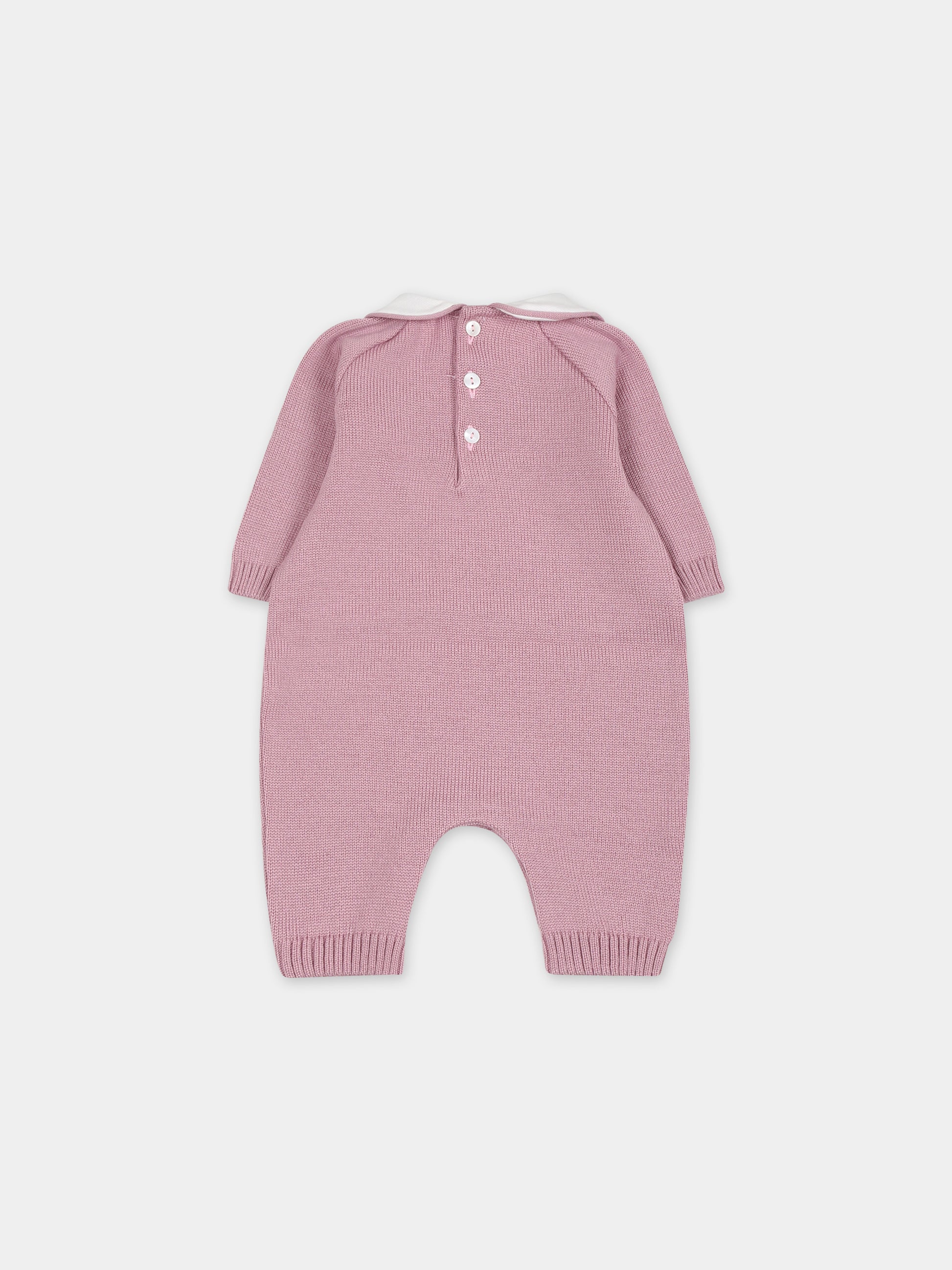 Tutina rosa per neonata con orso,Little Bear,7112 PEONIA