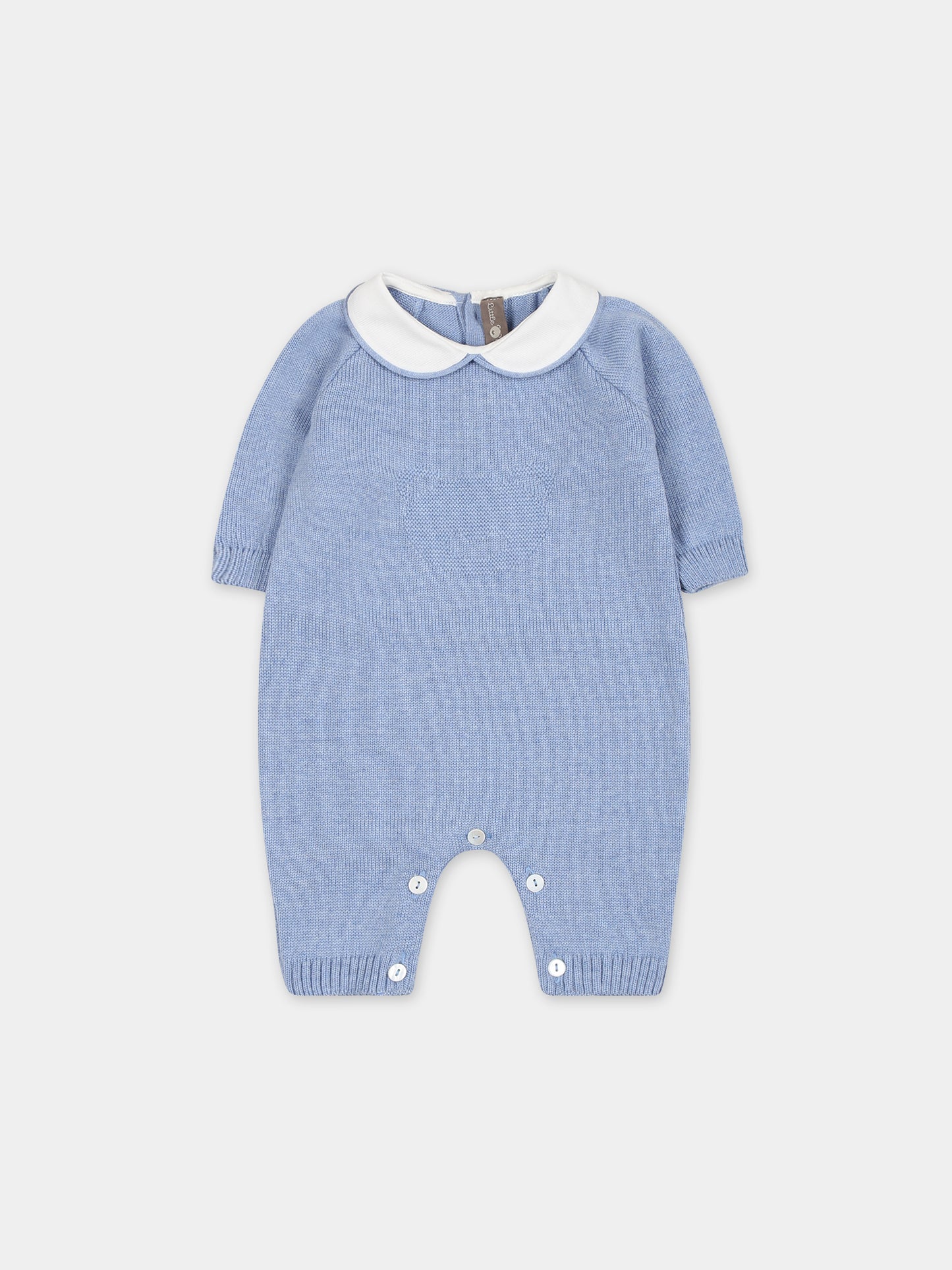 Tutina celeste per neonato con orso,Little Bear,7112 AZZURRO