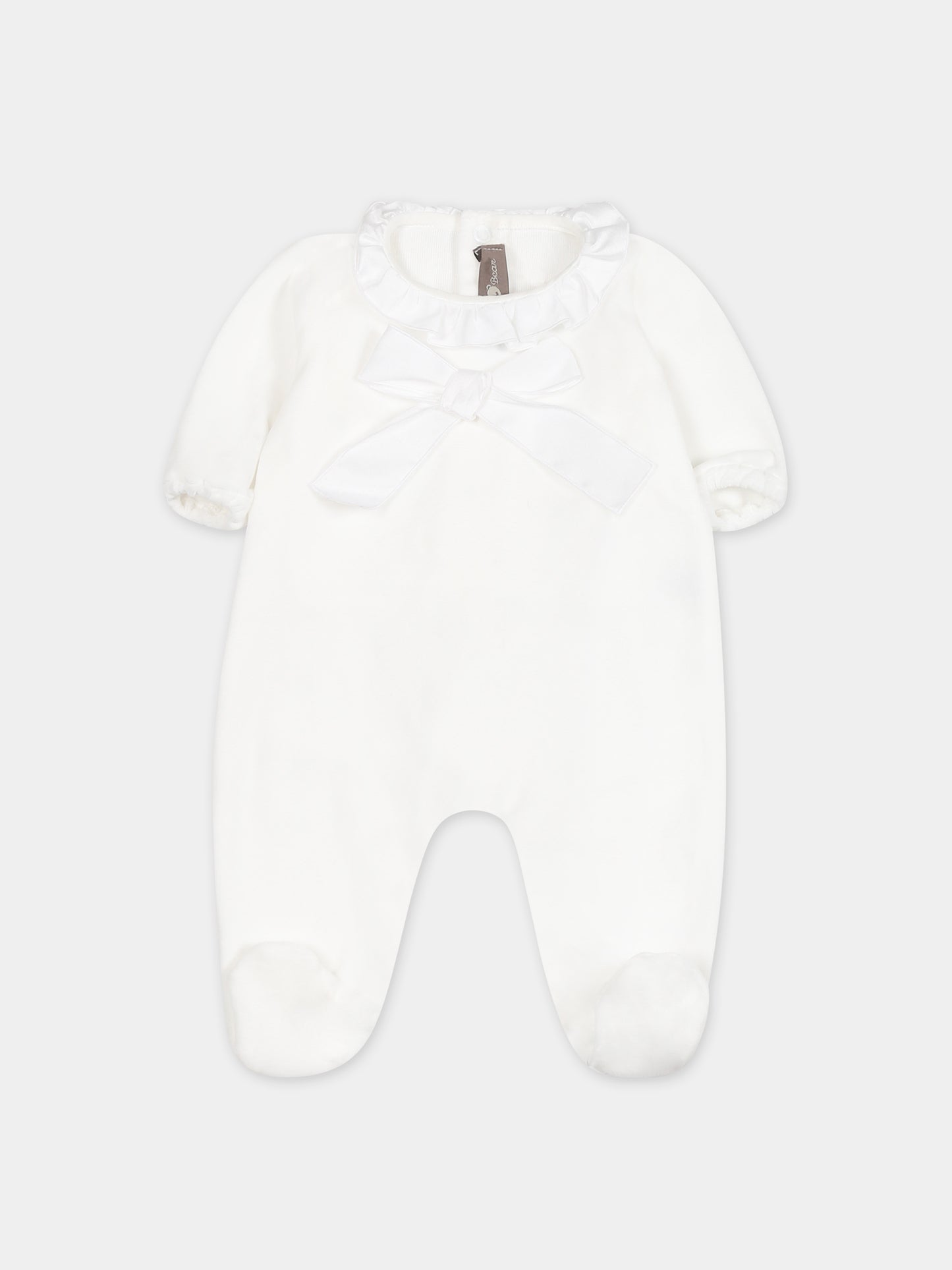 Tutina bianca per neonata,Little Bear,7035 LATTE/LATTE