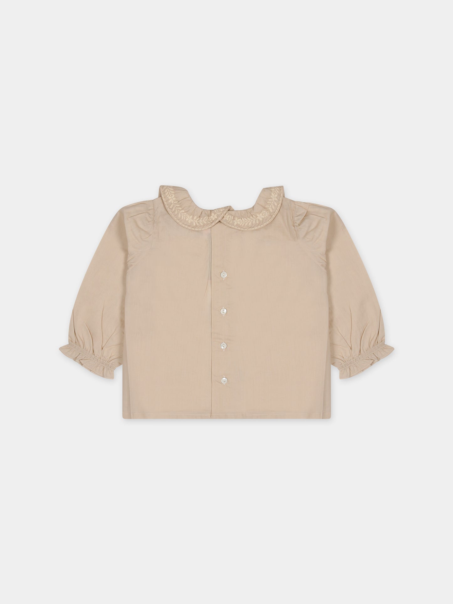 Camicia rosa per neonata con ricami,Bonpoint,W03XBLW00009 023A