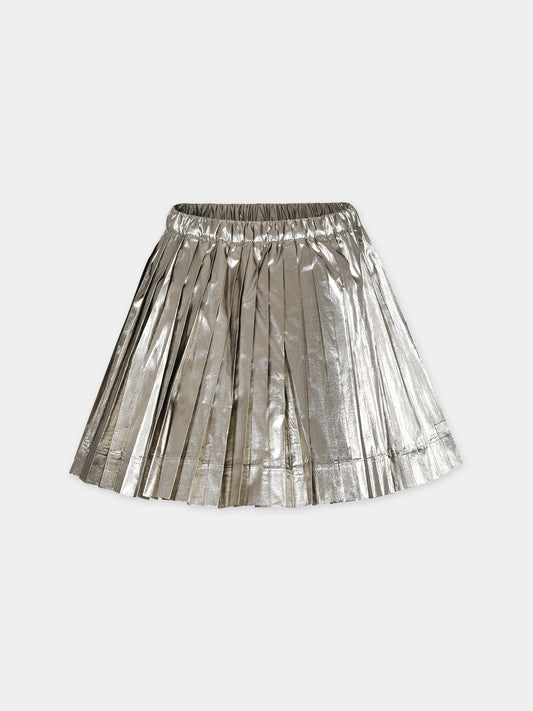 Gonna plissettata elegante dorata per bambina,Bonpoint,W03GSKW00001 232