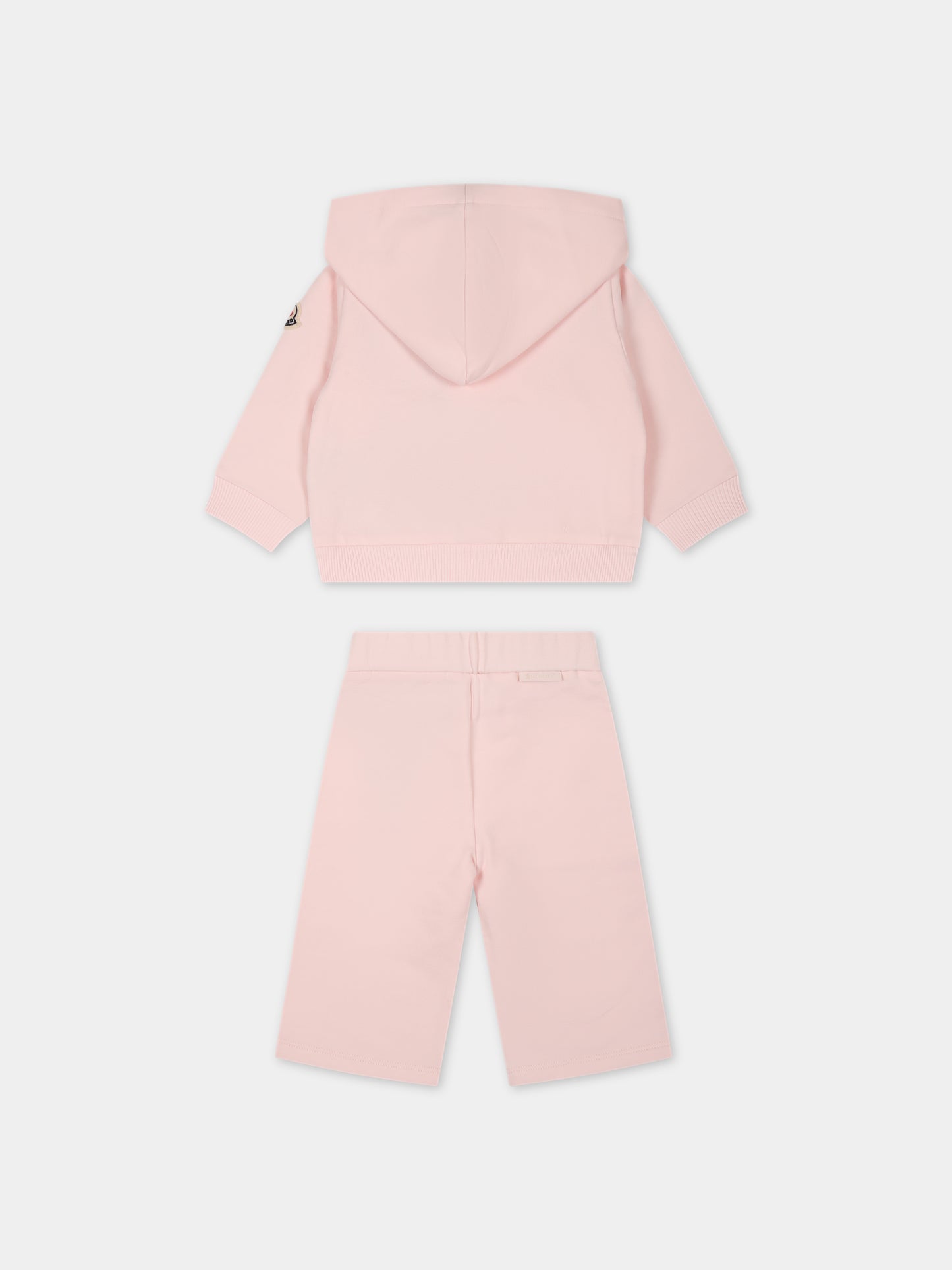 Completo rosa per neonata con logo,Moncler Kids,951 8M00024 89A23 503