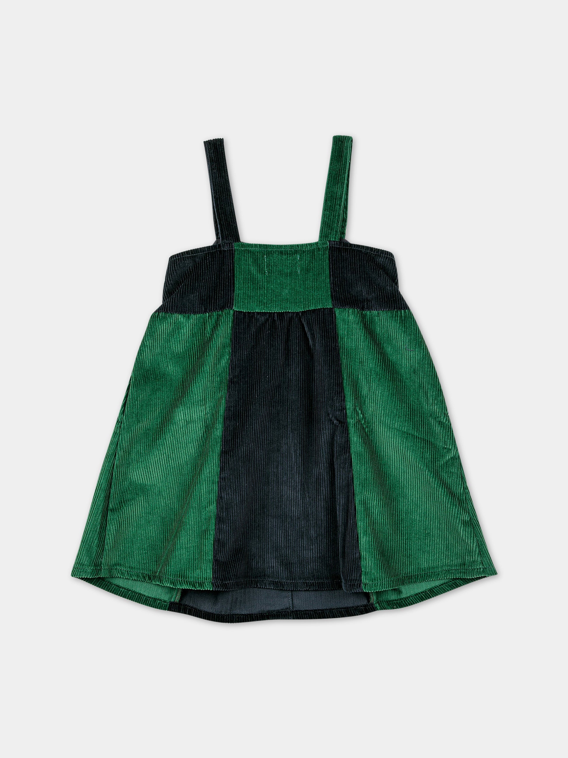 Vestito multicolor per bambina in velluto,Bobo Choses,223AC110