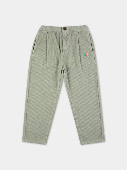Pantalone verde per bambini con logo,Bobo Choses,223AC079