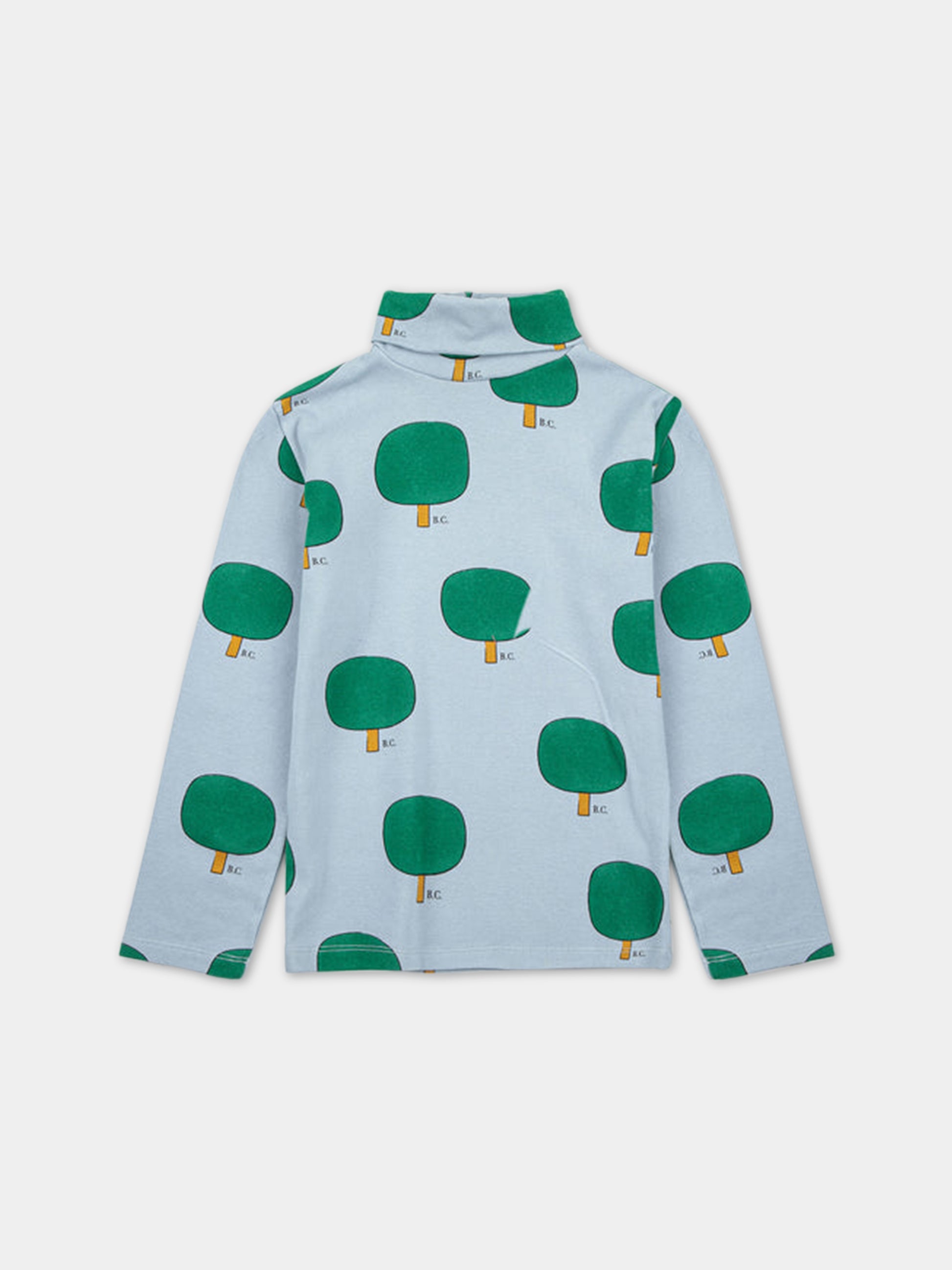 T-shirt celeste per bambini con stampa all-over,Bobo Choses,223AC023