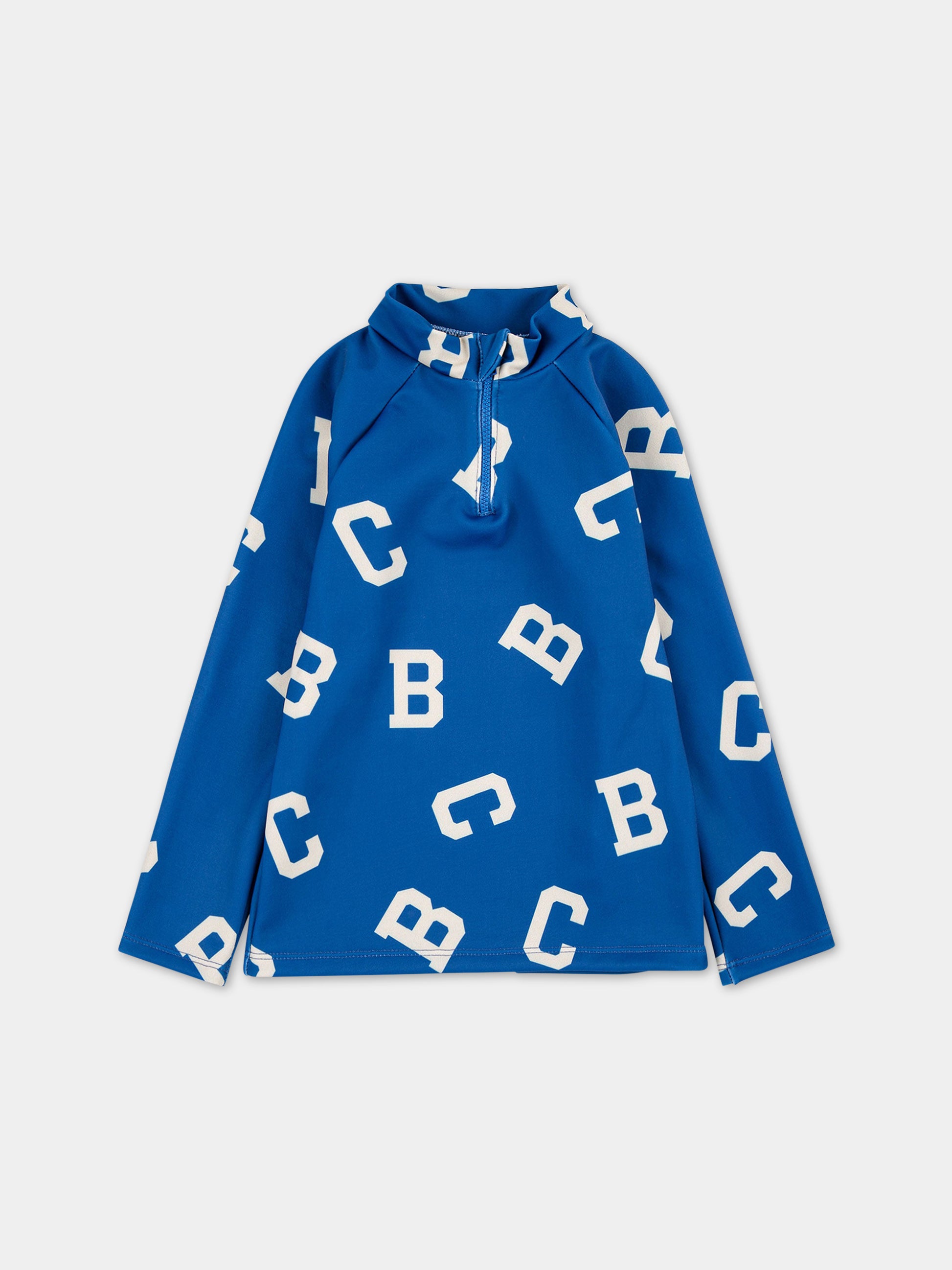 T-shirt blu per bambini con stampa all-over,Bobo Choses,223AC027