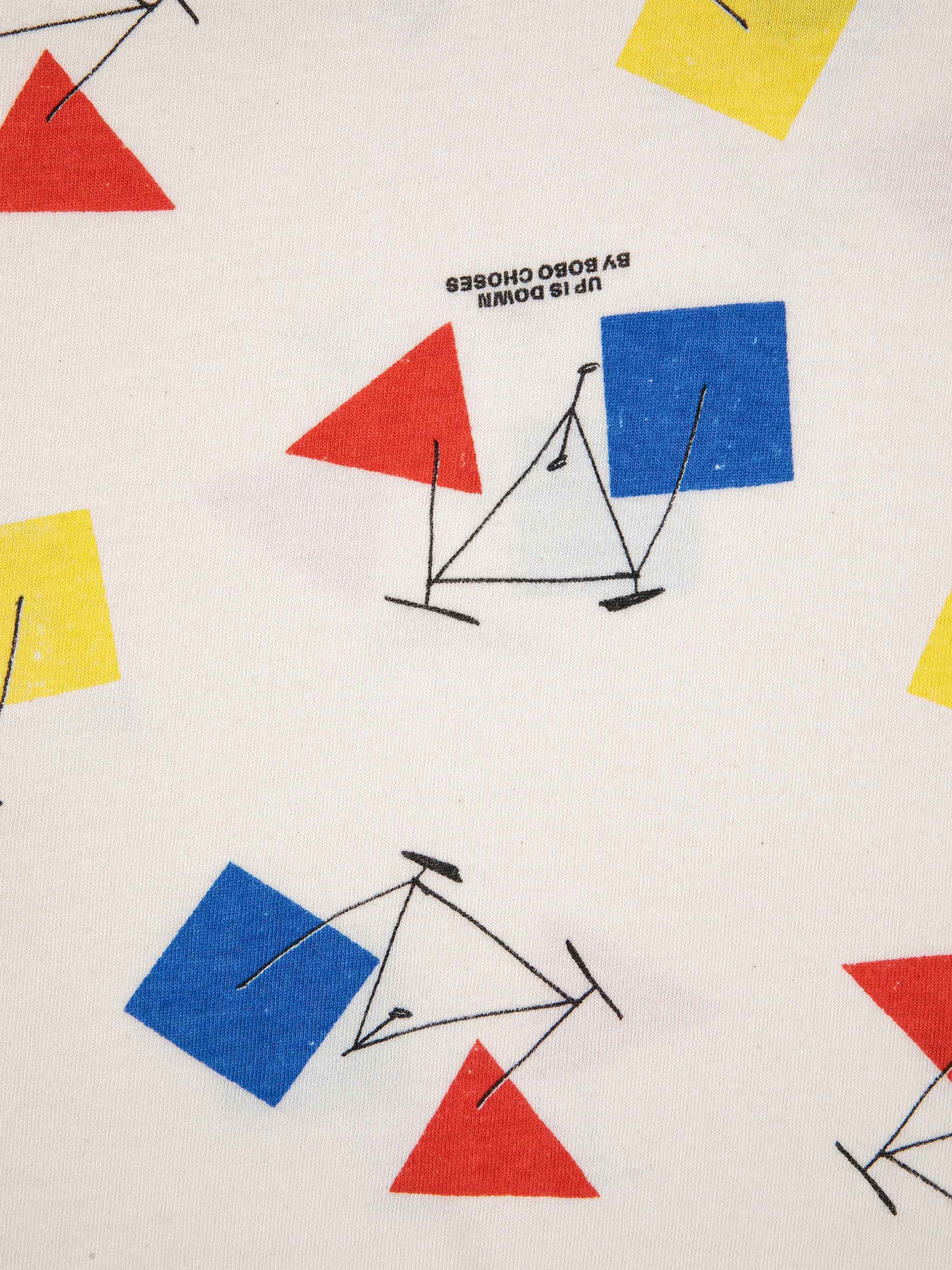 T-shirt bianca per bambino con stampa bici,Bobo Choses,223AC004