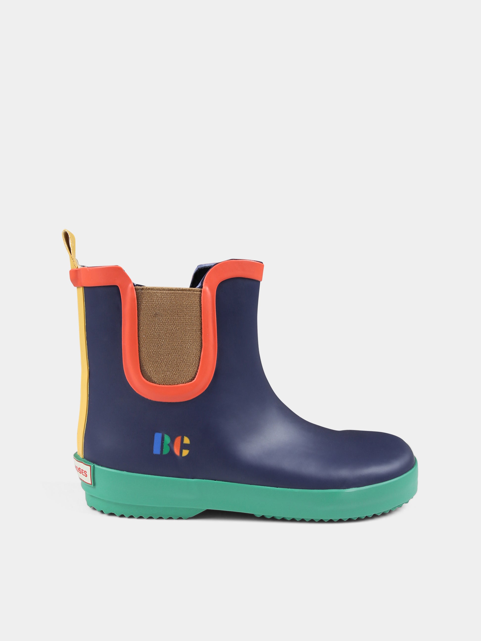 Stivali da pioggia blu per bambini con logo,Bobo Choses,223AI053