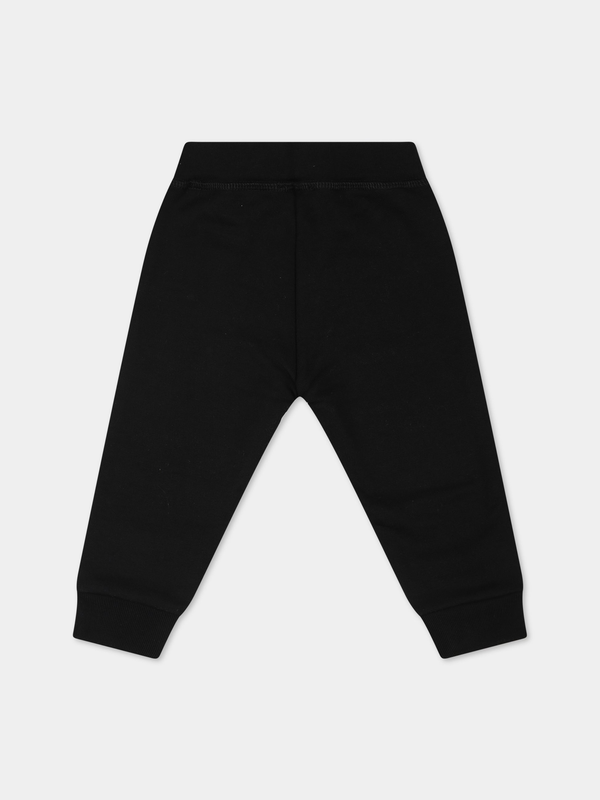 Pantaloni neri per neonato con logo,Dsquared2,DQ1691 D003G DQ900
