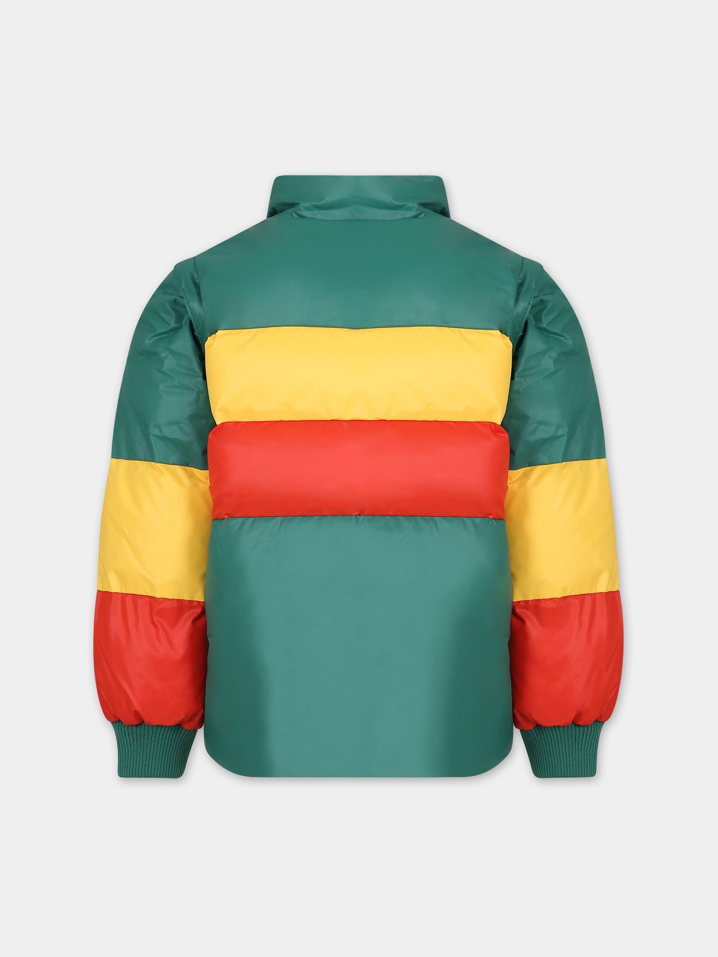 Piumino verde per bambino con logo,Mini Rodini,2371010375