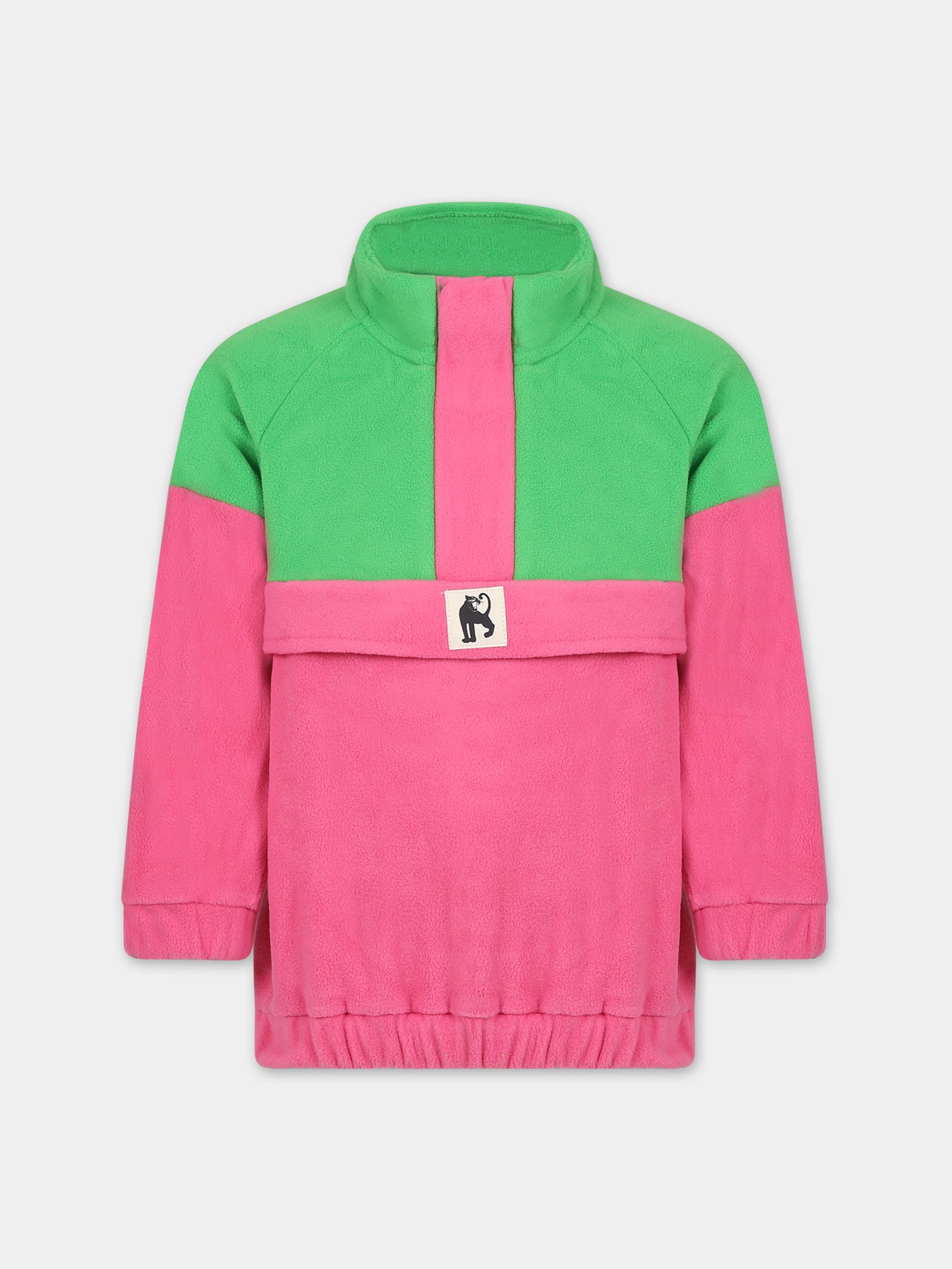 Felpa rosa per bambina con pantera,Mini Rodini,2371011628