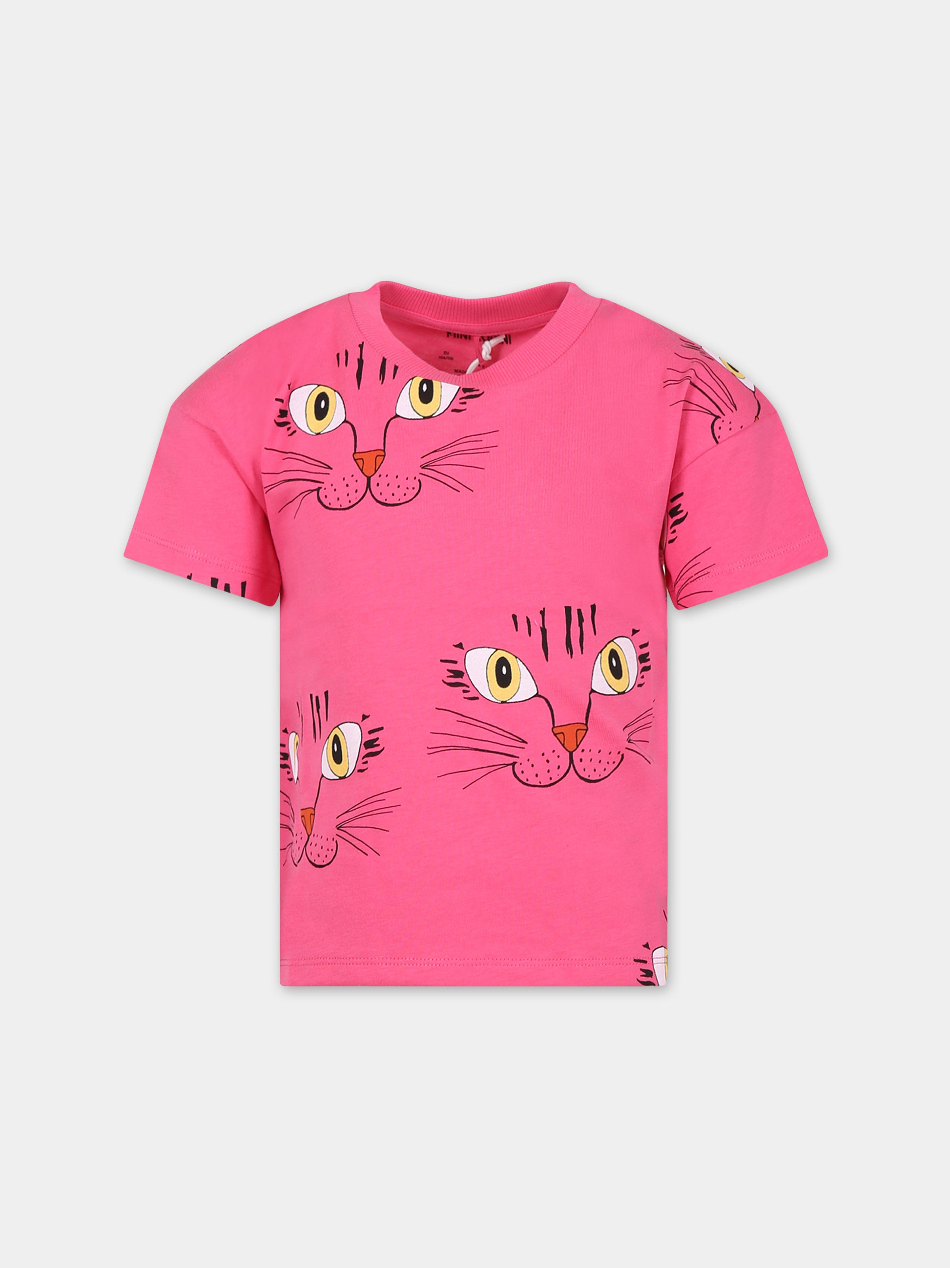T-shirt fucsia per bambina,Mini Rodini,2372018428