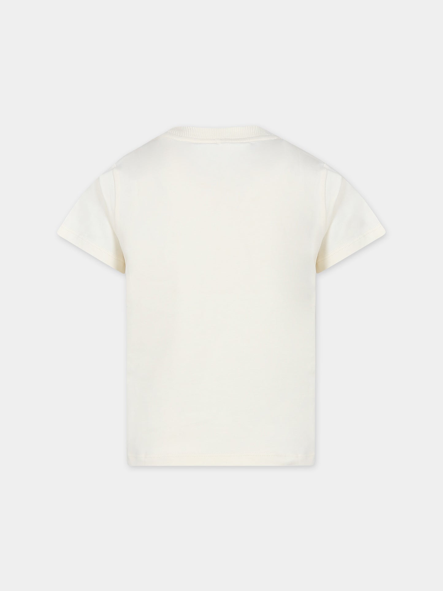 T-shirt avorio per bambini con stampa gatto chef,Mini Rodini,2372017311