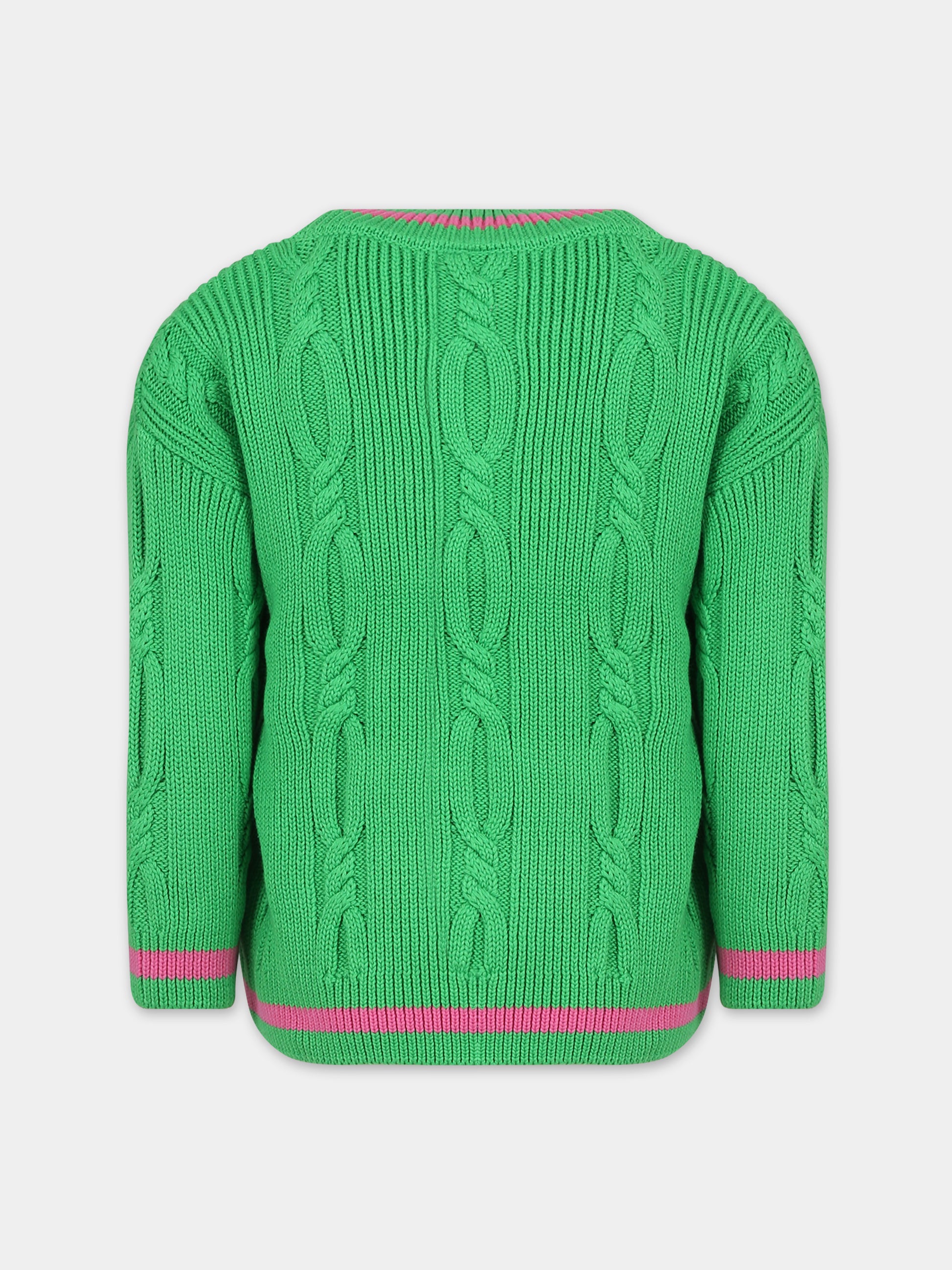 Maglione verde per bambina,Mini Rodini,2372010675