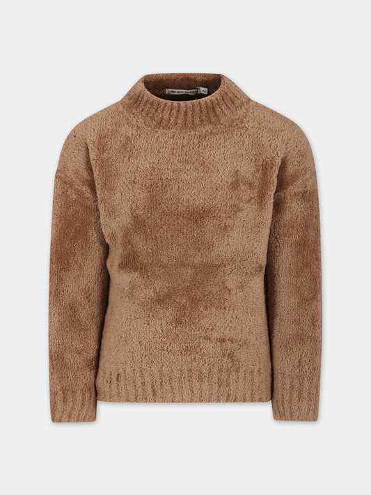 Felpa marrone per bambini,The New Society,W23KKNJU11S7