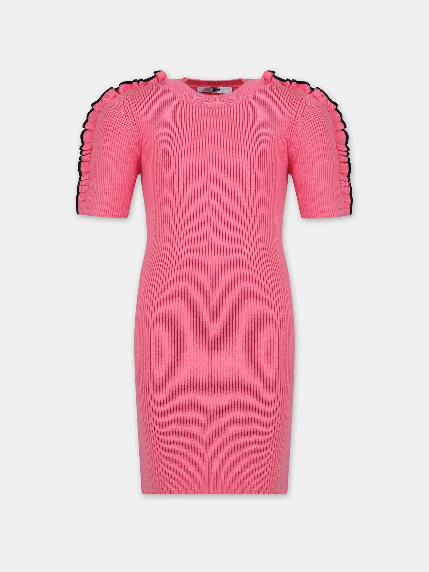 Vestito rosa per bambina con logo,Msgm Kids,F3MSJGDR124 045