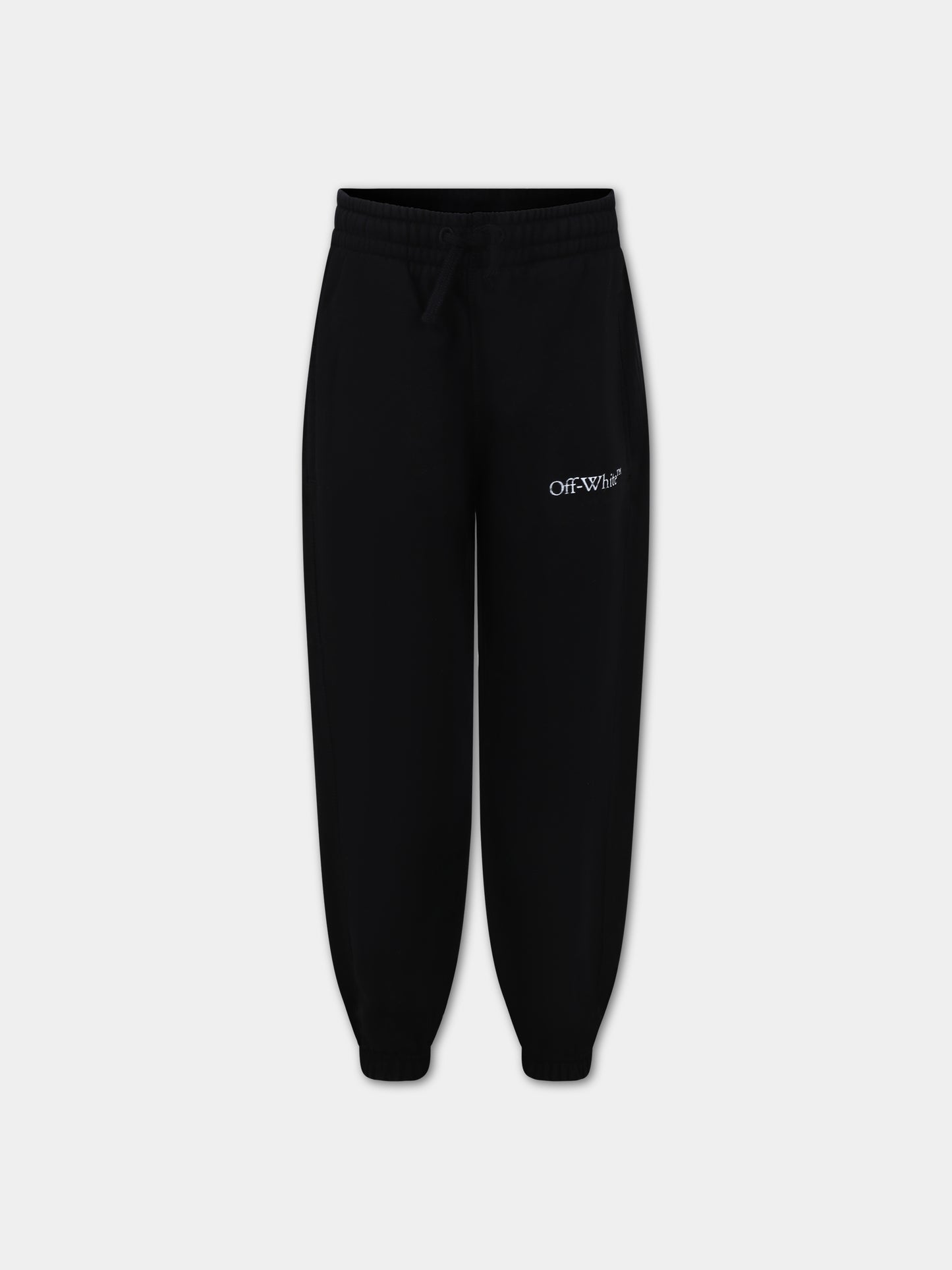 Pantaloni neri per bambino con logo,Off White,OBCH001F23FLE0021001