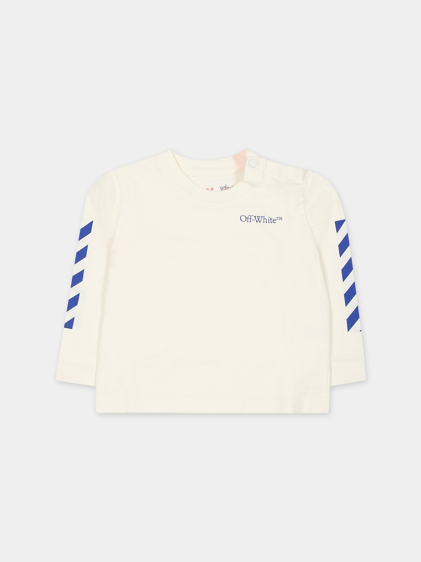 T-shirt avorio per neonato,Off White,OBX1001F23JER0010345