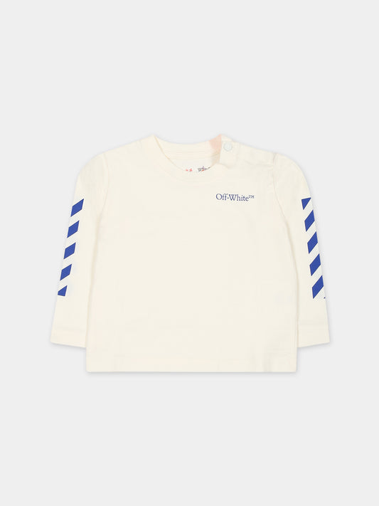 T-shirt avorio per neonato,Off White,OBX1001F23JER0010345