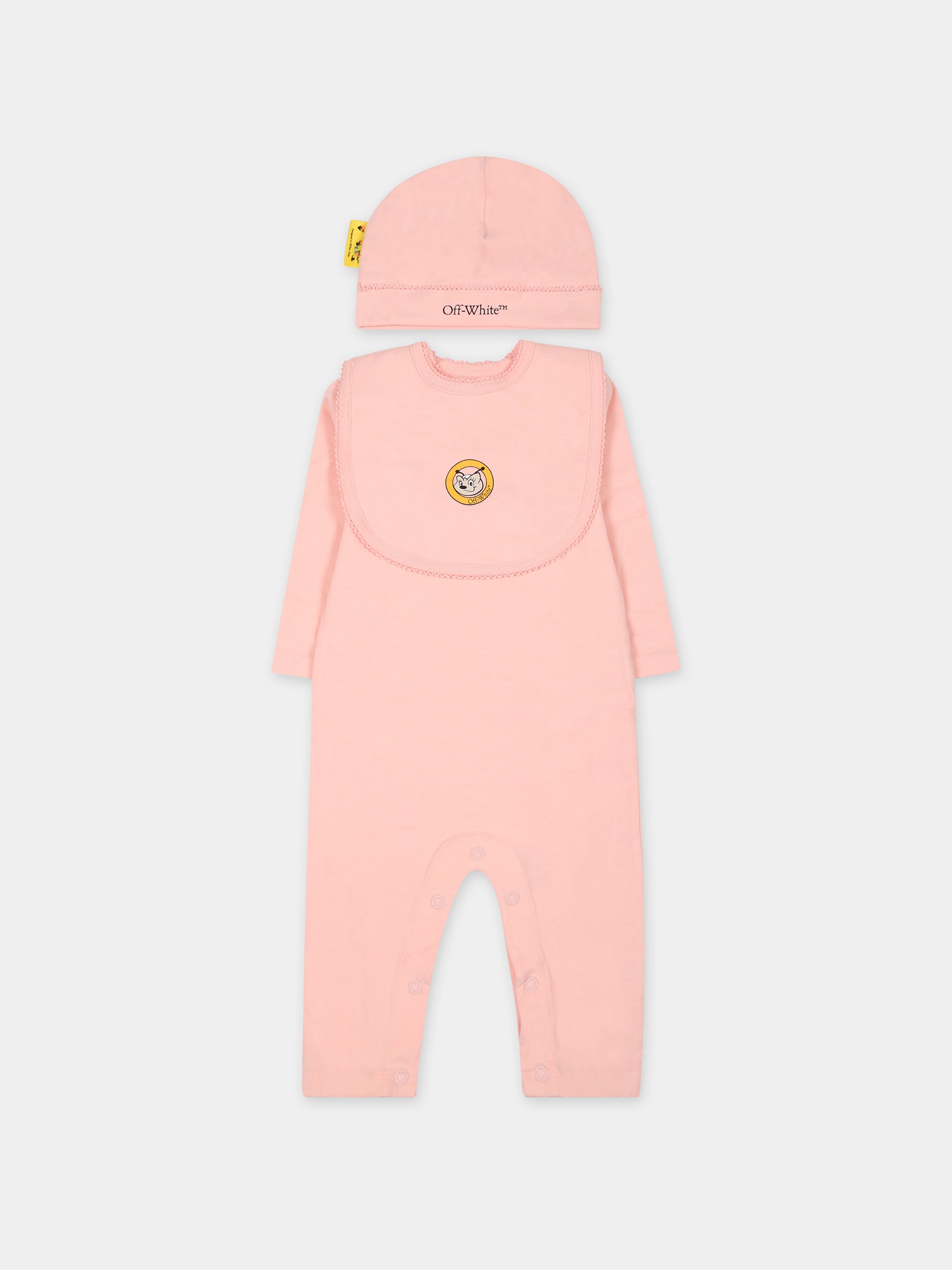 Set rosa per neonata,Off White,OG2X007F23JER0013010