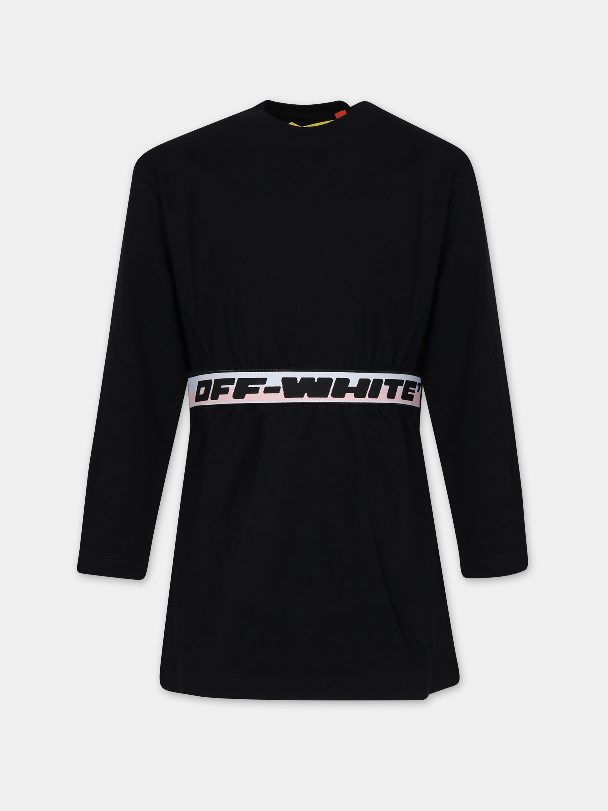 Vestito nero per bambina,Off White,OGDB028F23JER0011010