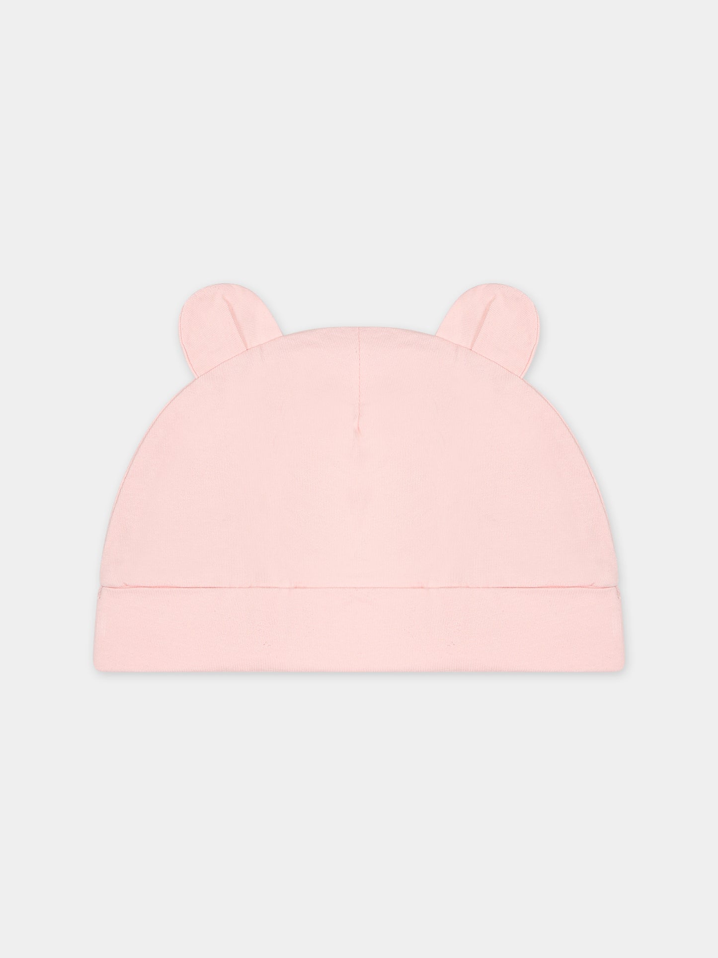 Set rosa per neonata con orso,Palm Angels,PG2X008F23JER0013360