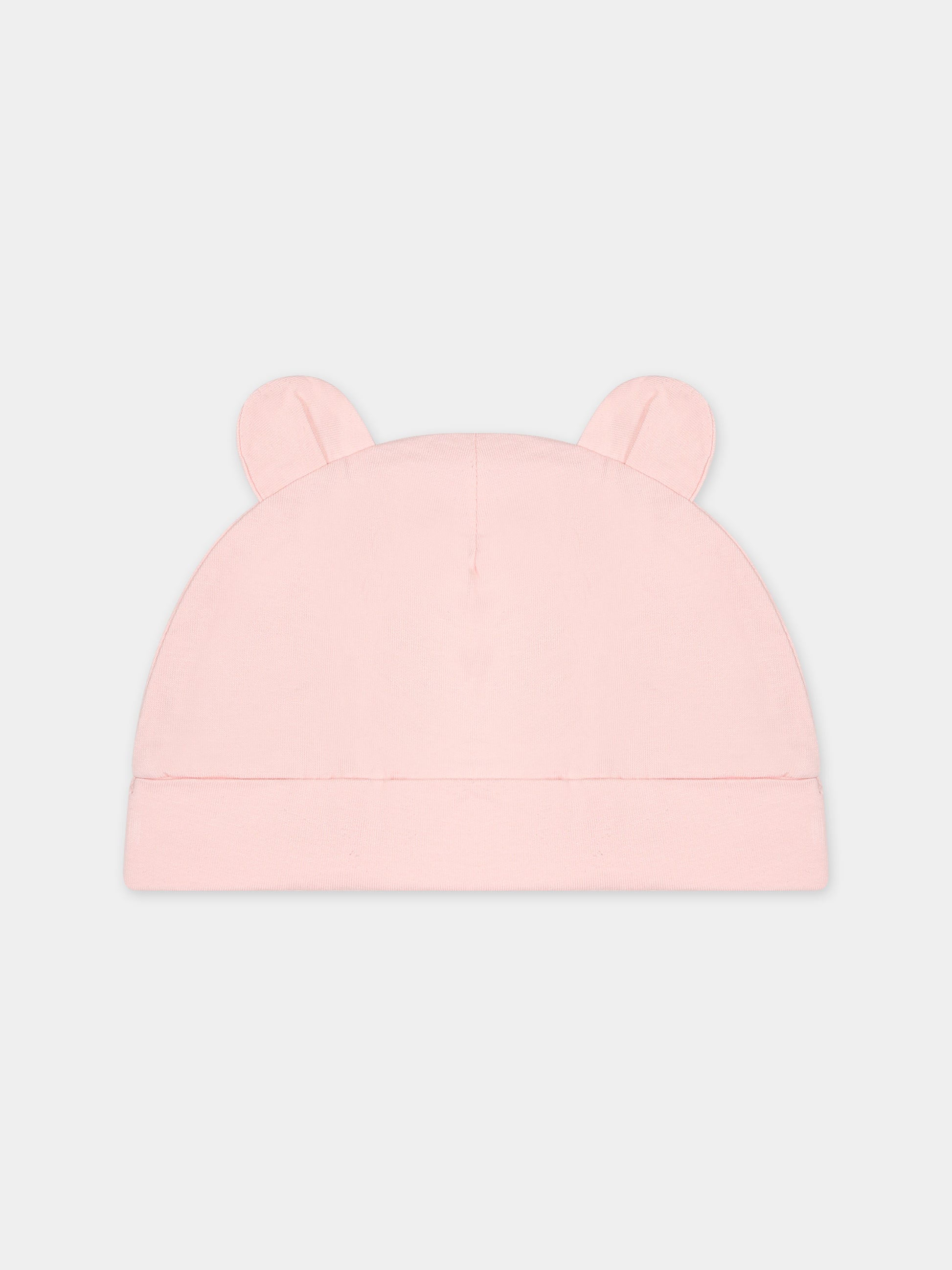 Set rosa per neonata con orso,Palm Angels,PG2X008F23JER0013360