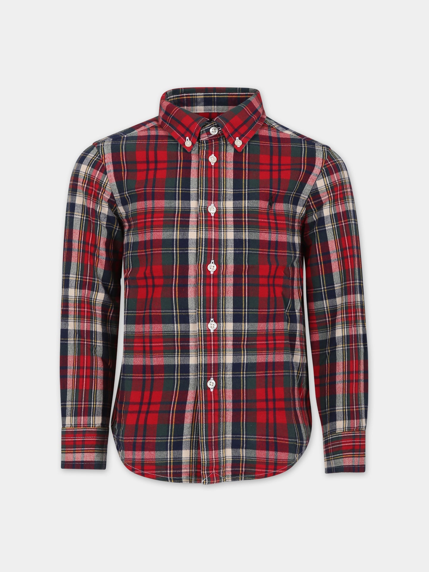 Camicia rossa per bambino con iconico cavallino,Ralph Lauren Kids,918247001