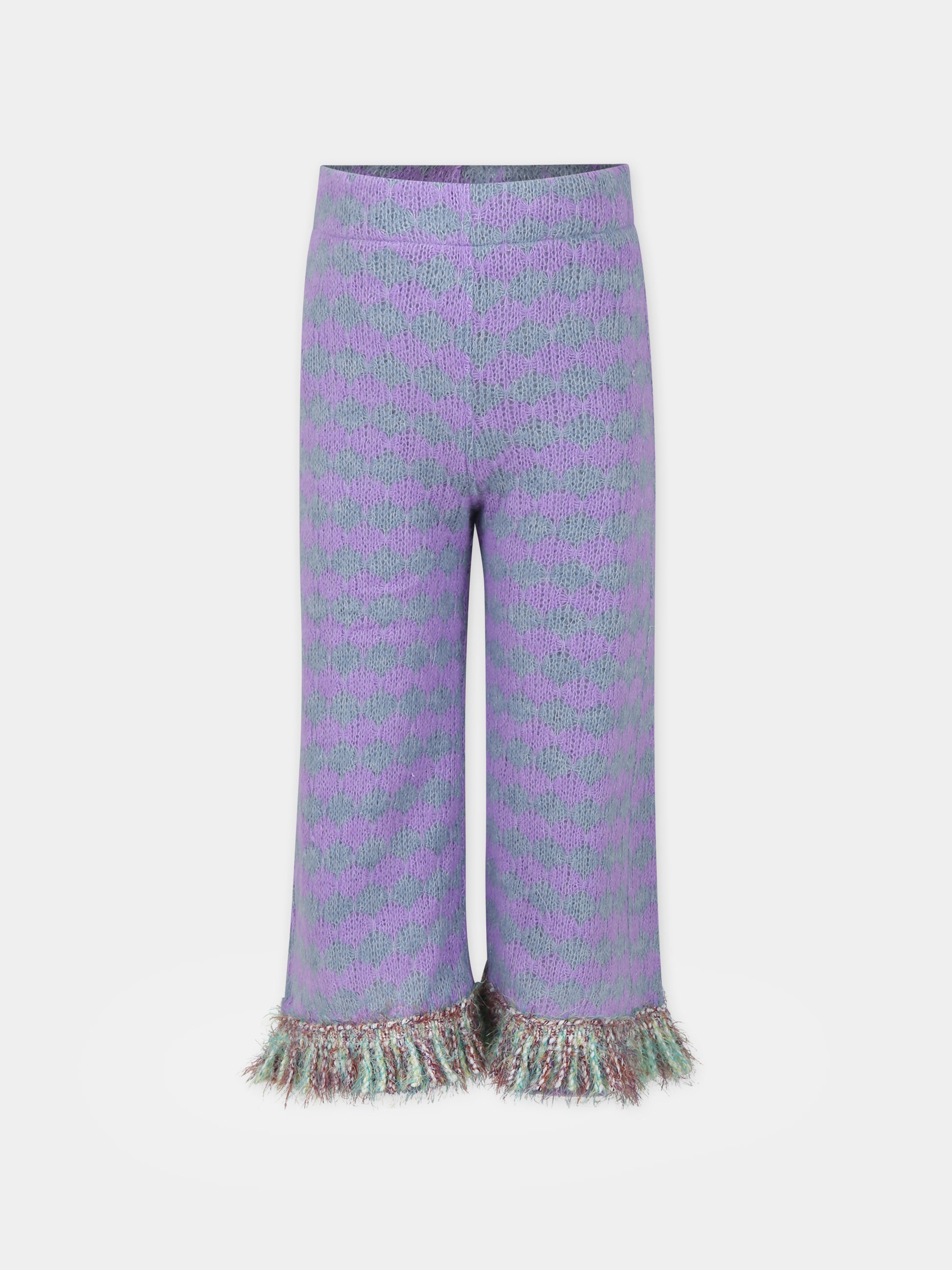 Pantaloni viola per bambina,Caffe' D'orzo,ZT6A00 Q0014 522GR