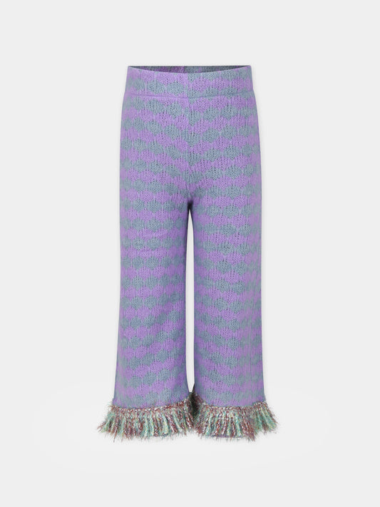 Pantaloni viola per bambina,Caffe' D'orzo,ZT6A00 Q0014 522GR