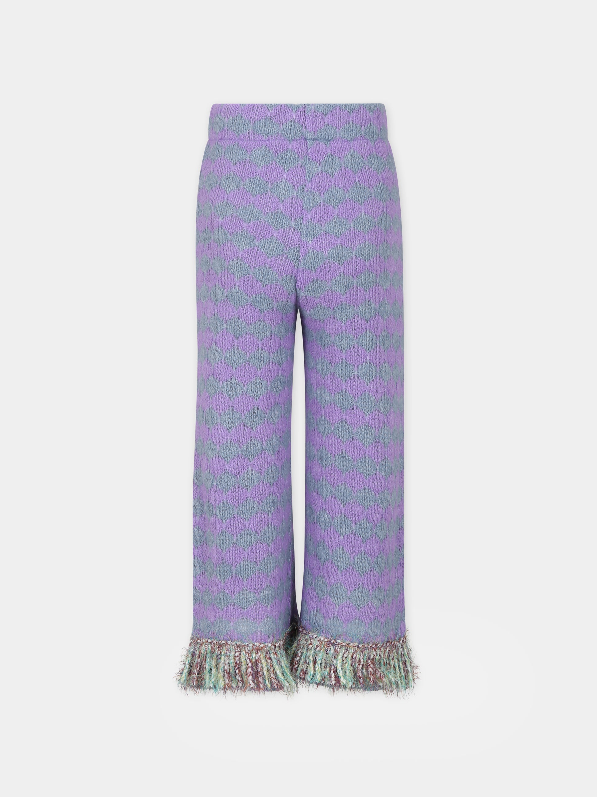 Pantaloni viola per bambina,Caffe' D'orzo,ZT6A00 Q0014 522GR