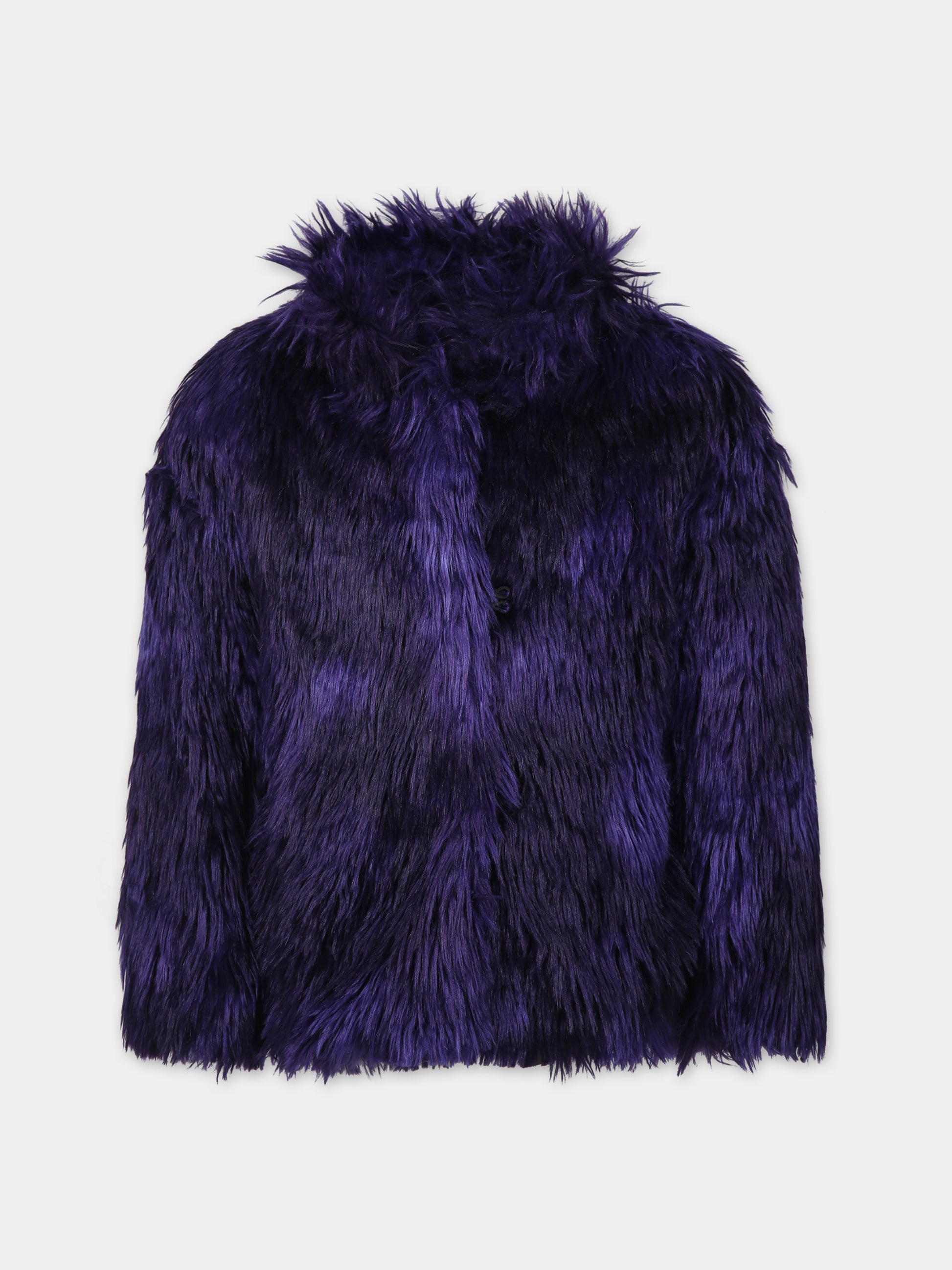 Ecopelliccia viola per bambina,Douuod Kids,DT2A40 H0039 529