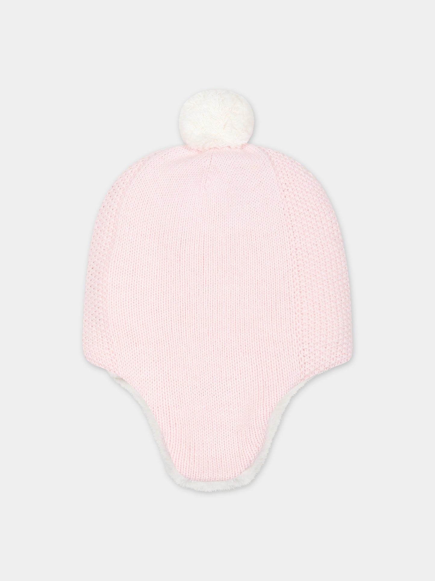 Berretto rosa per neonata con pon pon,Tartine Et Chocolat,TX90020-31