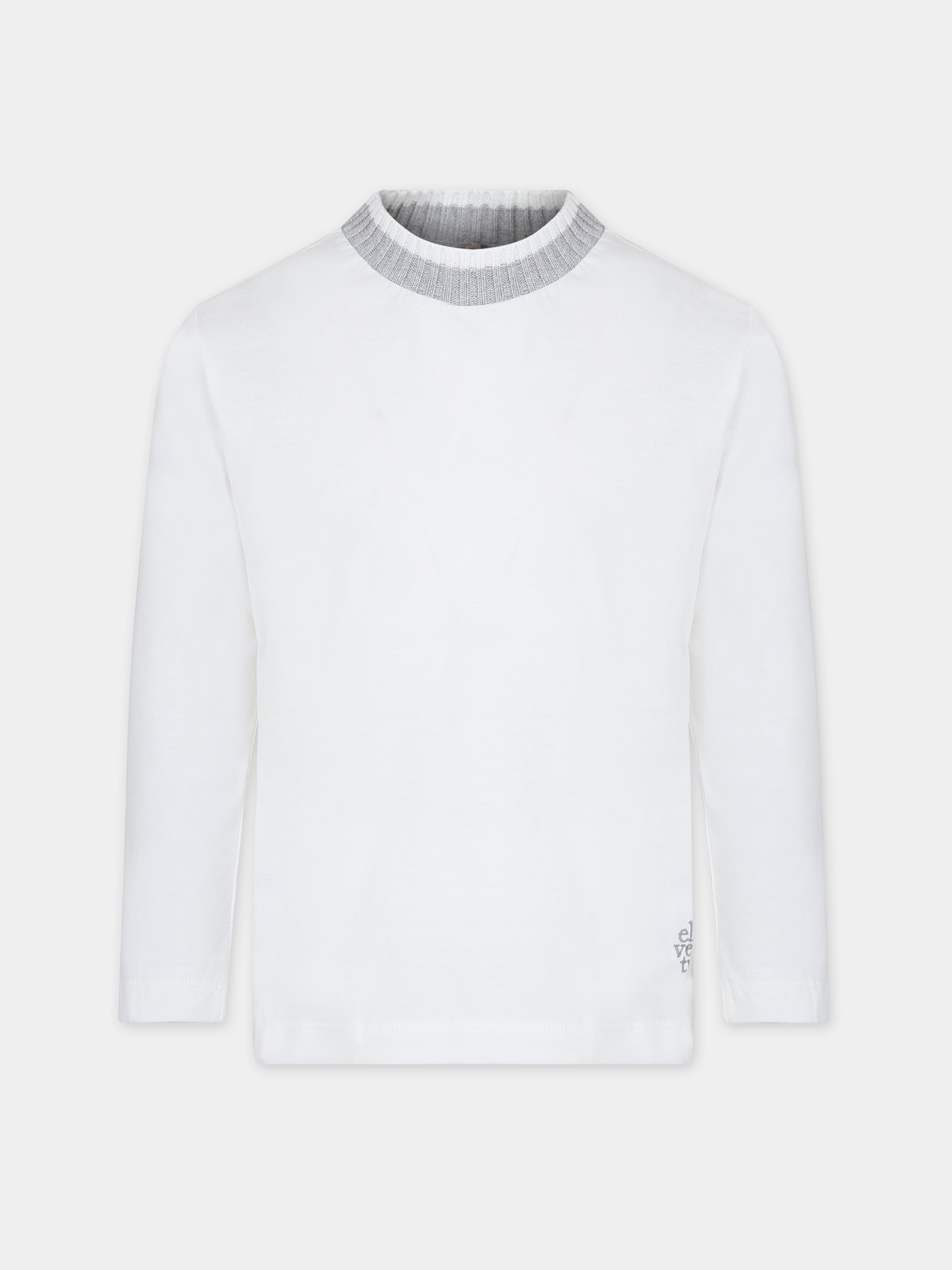 T-shirt bianca per bambino,Eleventy,ET8P10 Z1681 101GR
