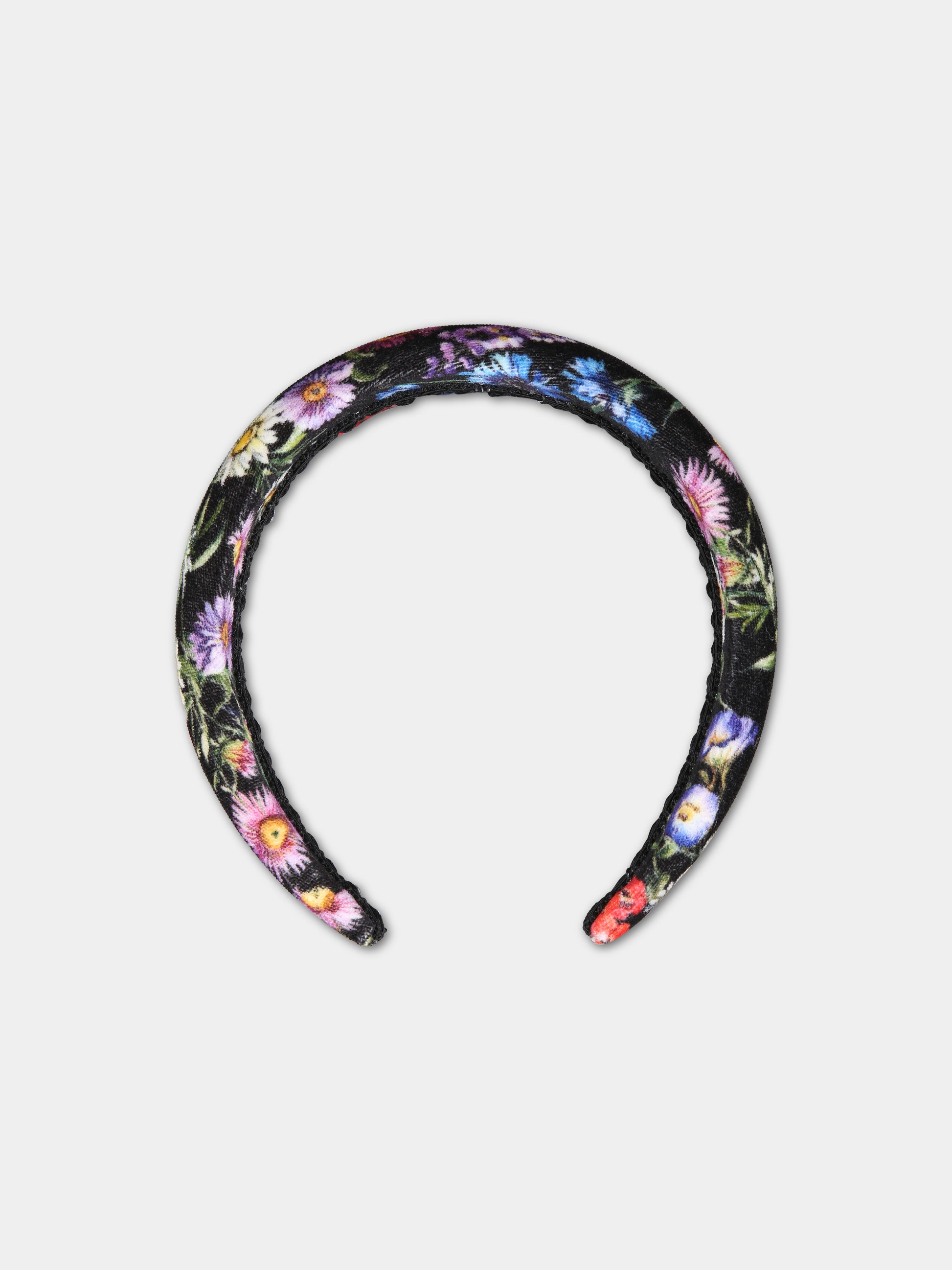 Vestito rosso per bambina con stampa carretto e logo,Dolce & Gabbana Kids,LB3L54 FSWB7 HN2ZC