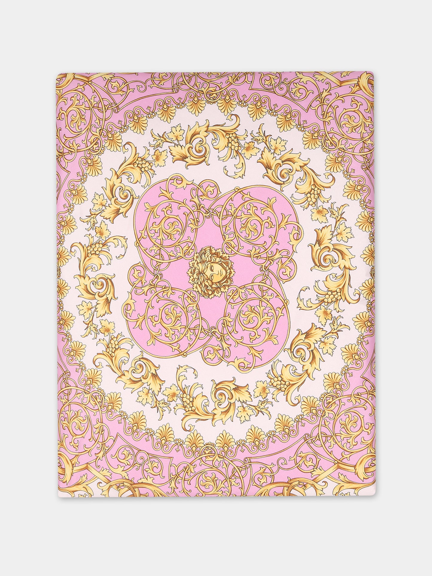 Coperta rosa per neonata con stampa barocco,Versace,1007194 1A08122 2PL60