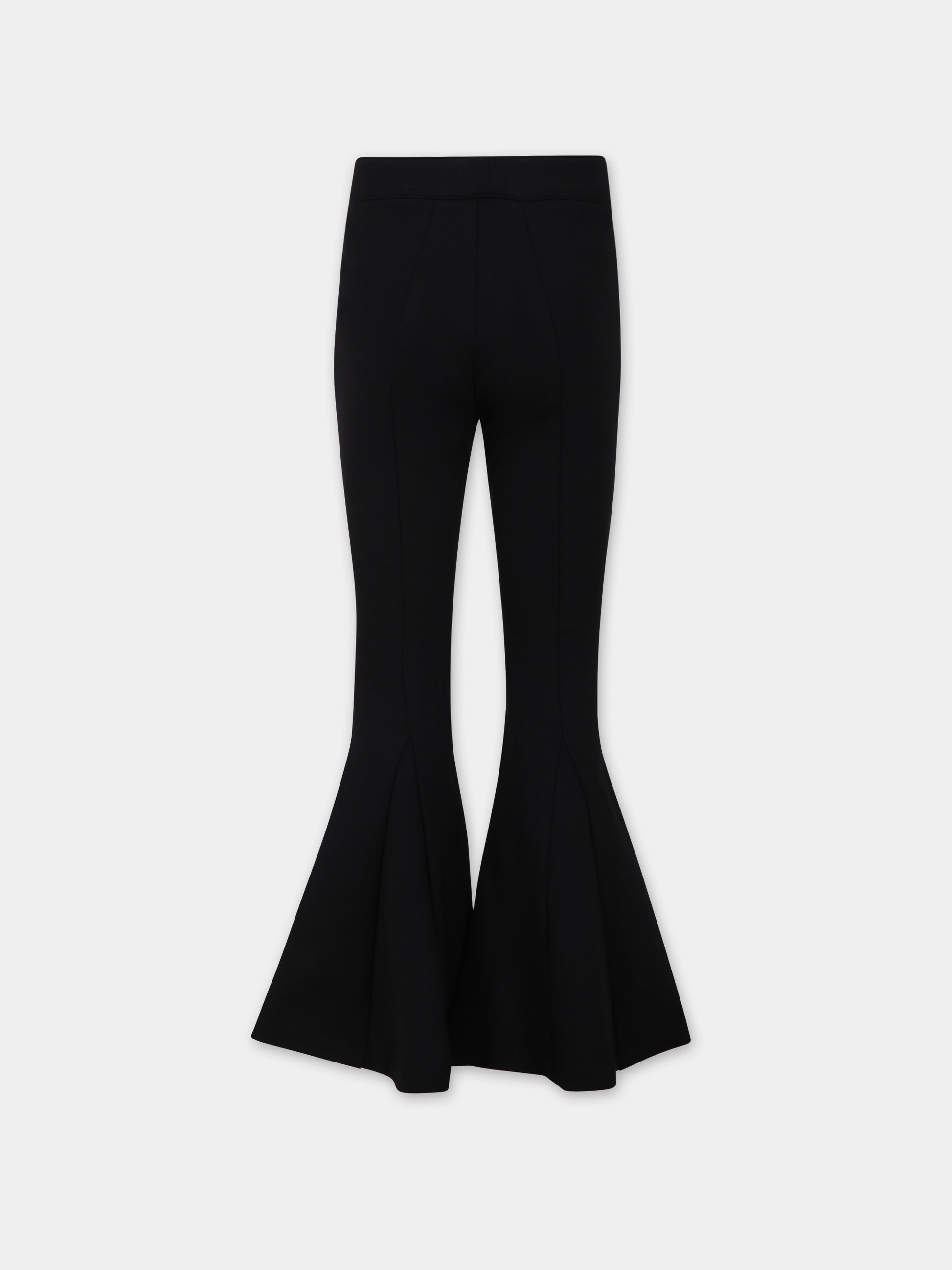 Pantaloni neri per bambina con logo,Blumarine Baby,IF3079 22222