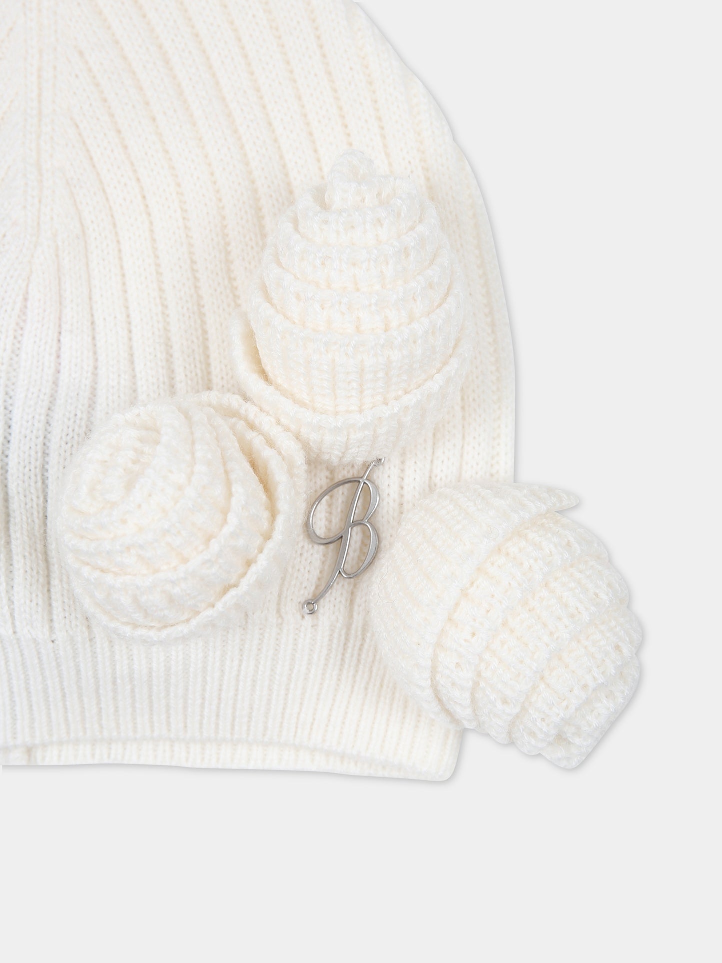 Cappello avorio per bambina,Blumarine Baby,IF3180 10602