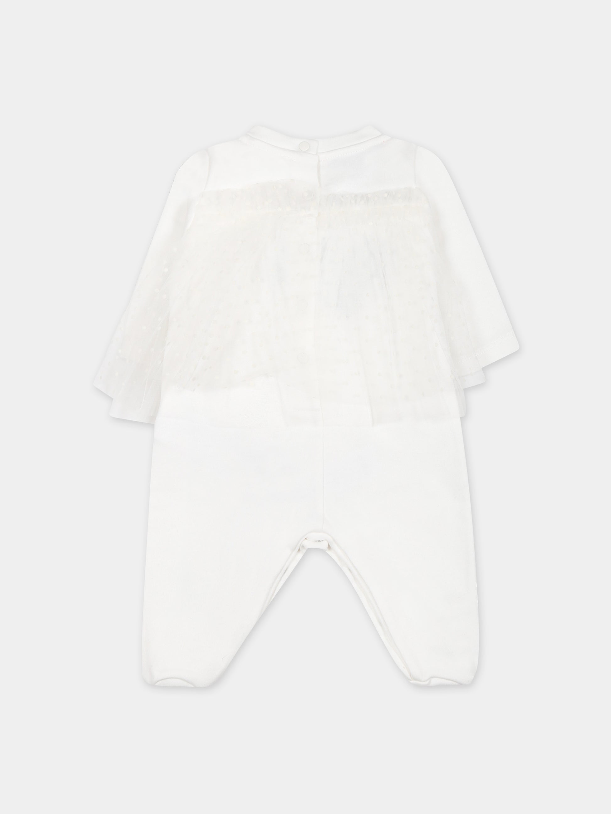 Set bianco per neonata con logo,Blumarine Baby,IF3109 10602