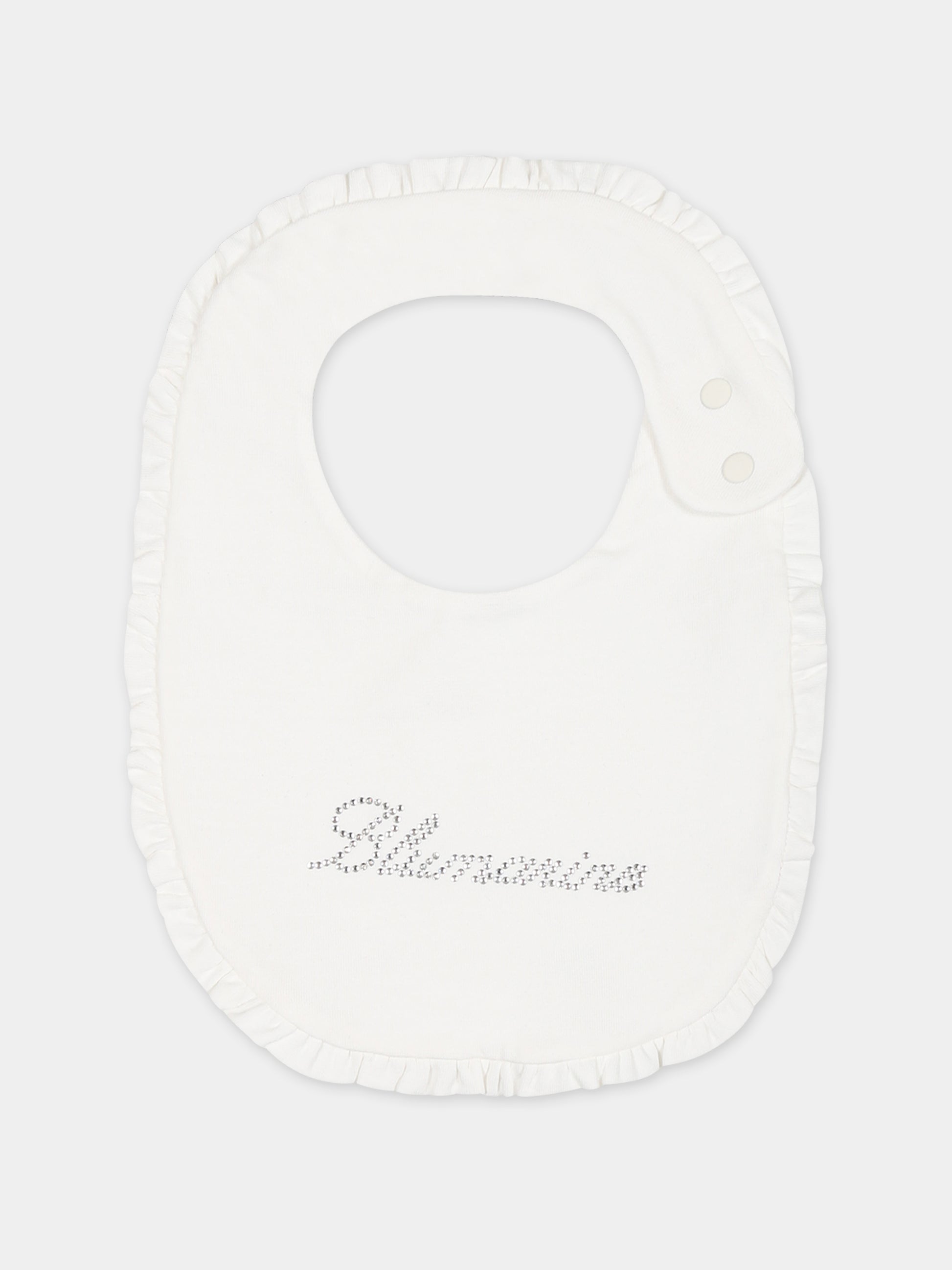 Set bianco per neonata con logo,Blumarine Baby,IF3109 10602