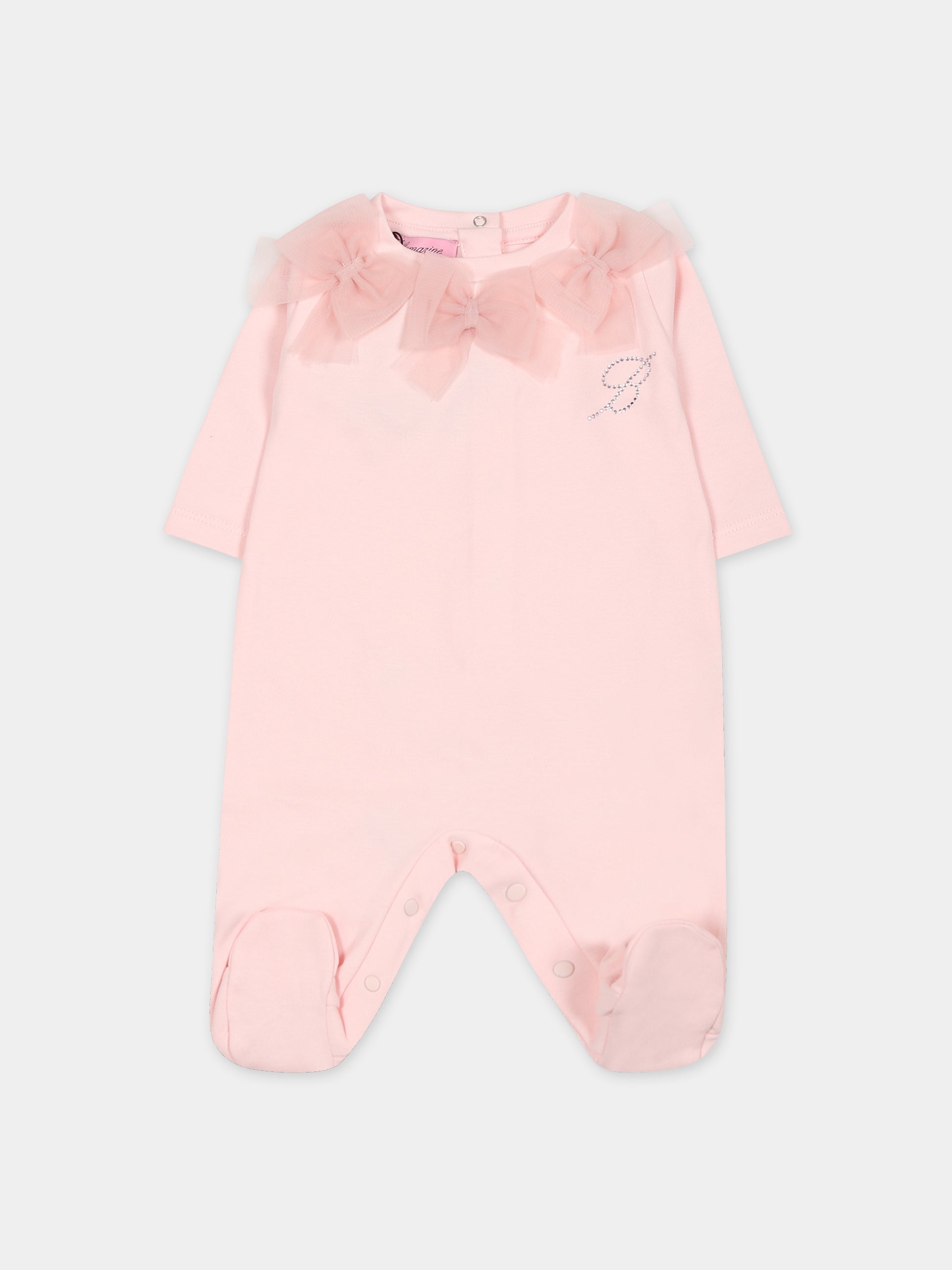 Set rosa per neonata con logo,Blumarine Baby,IF3137 X0515