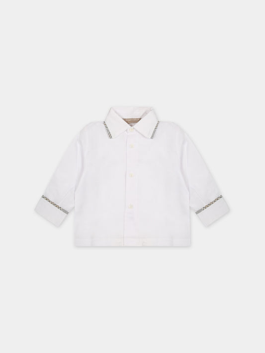 Camicia bianca per neonato,La Stupenderia,CCCM51Z19