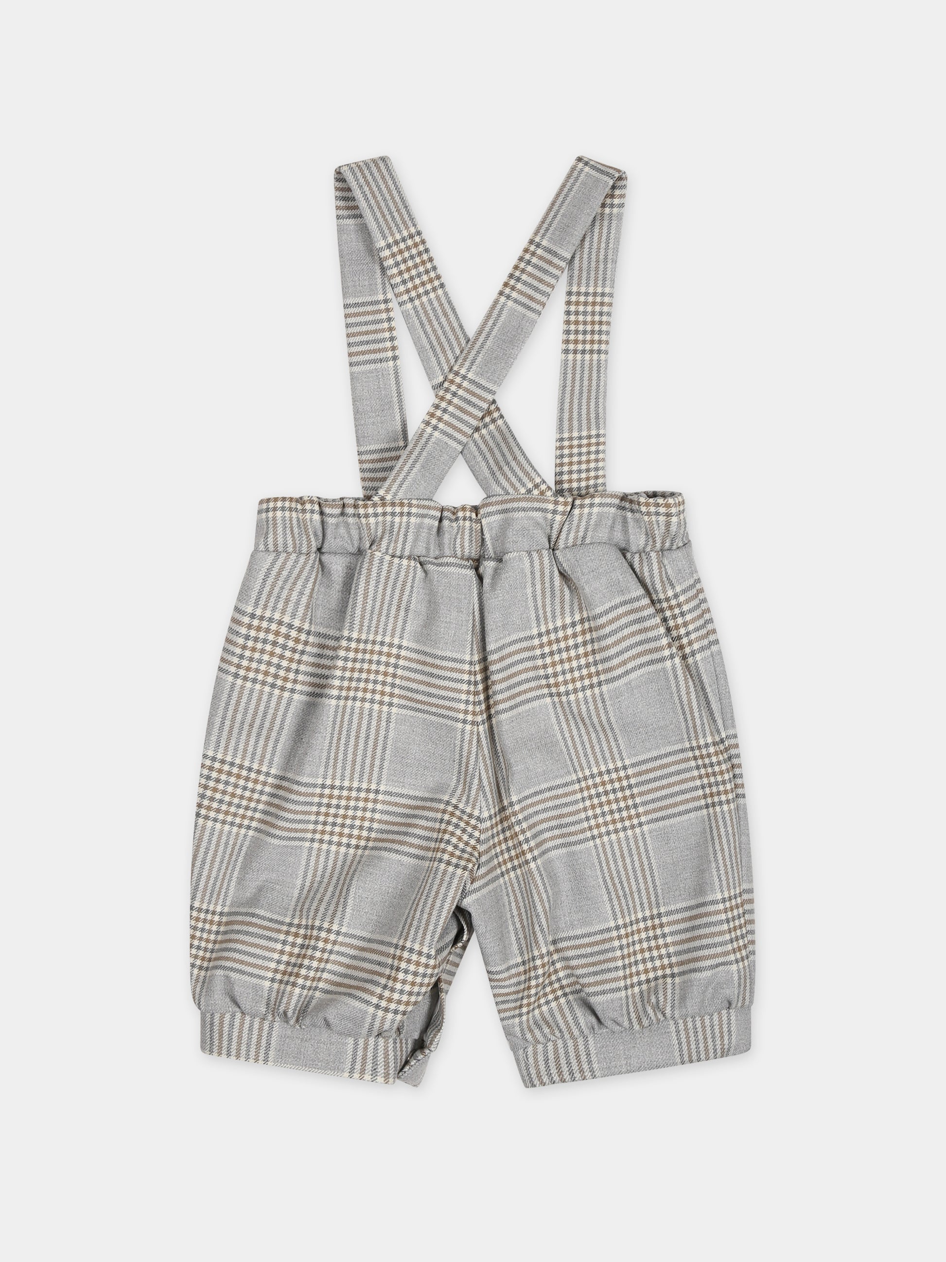 Salopette grigia per neonato,La Stupenderia,CCBR51Z19