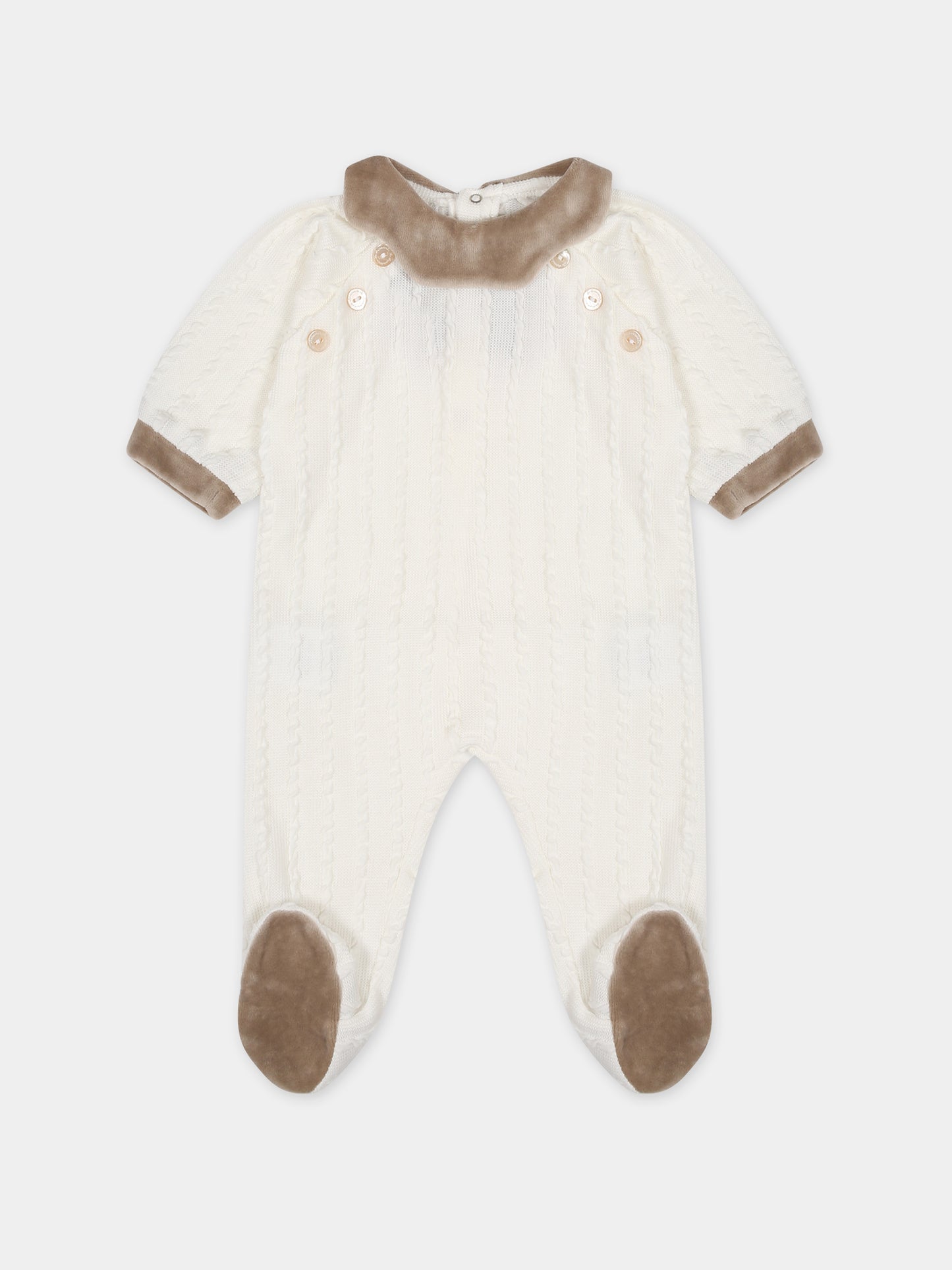 Tutina bianca per neonata,La Stupenderia,TBTT62M14