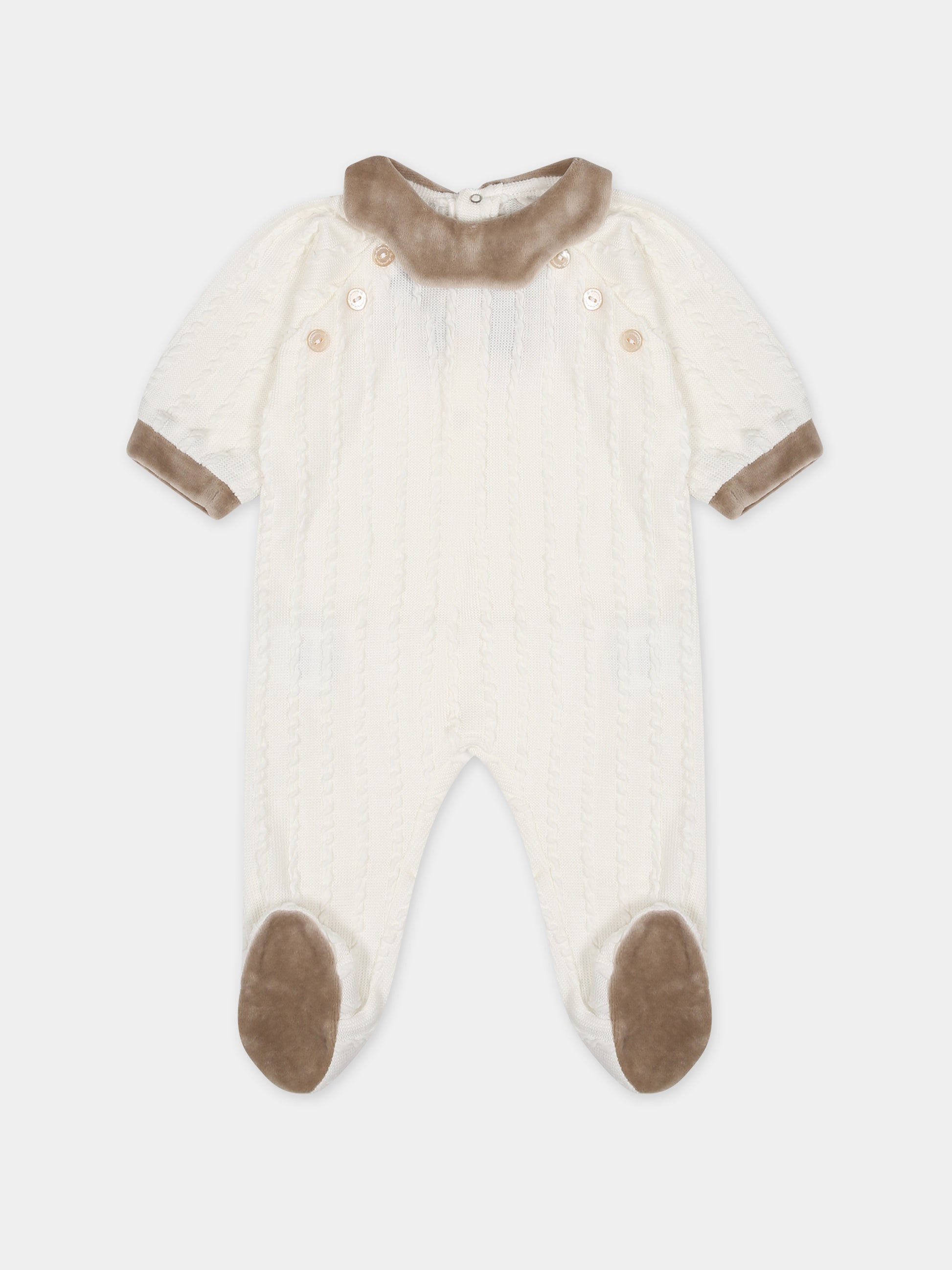 Tutina bianca per neonata,La Stupenderia,TBTT62M14