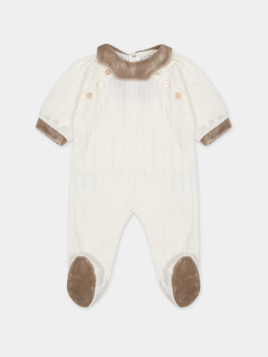 Tutina bianca per neonata,La Stupenderia,TBTT62M14