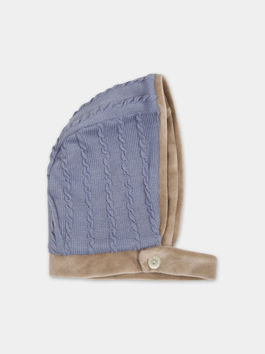 Cappello azzurro per neonato,La Stupenderia,TBCP00M16